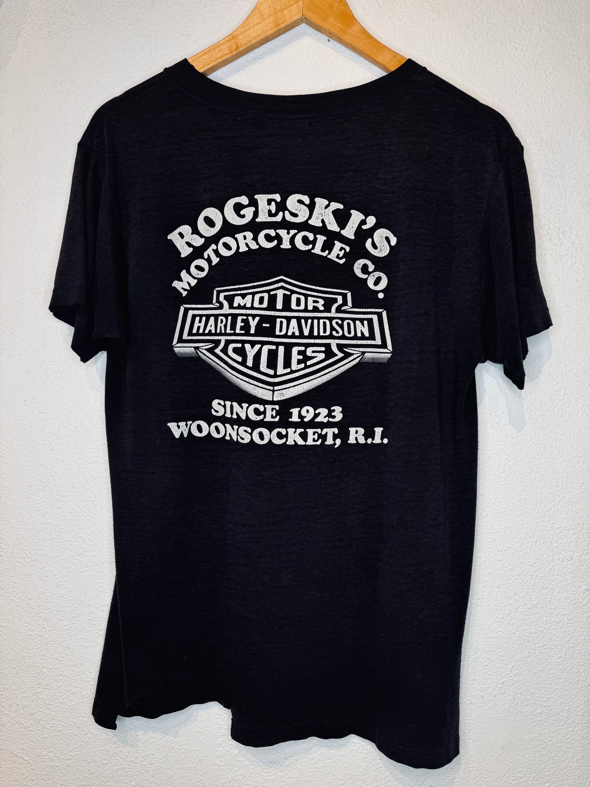 Harleys and Whiskey 3D Emblem '85 Vintage Tee