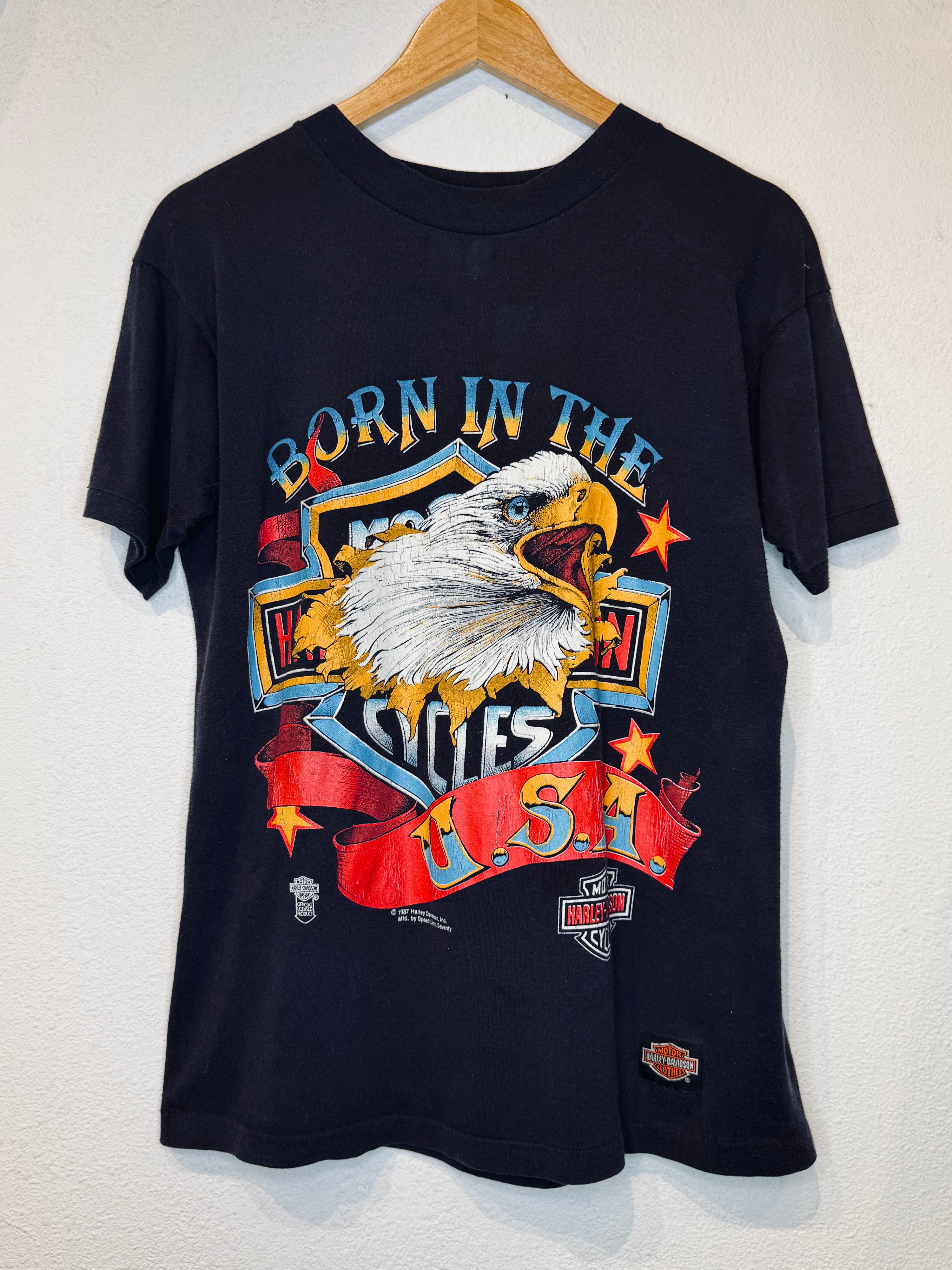 Born in the USA '87 Harley Vintage Tee