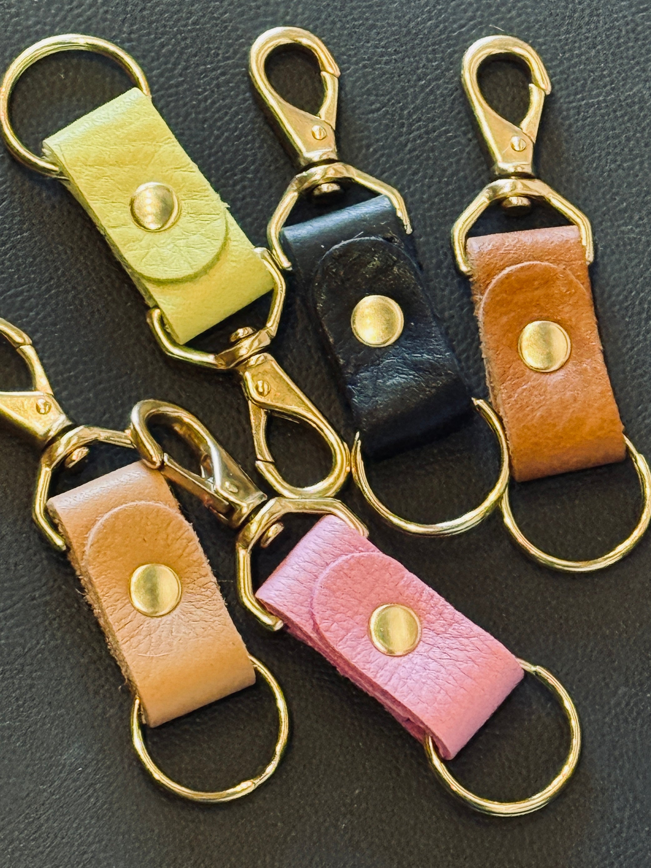 Leather Clip Keychain