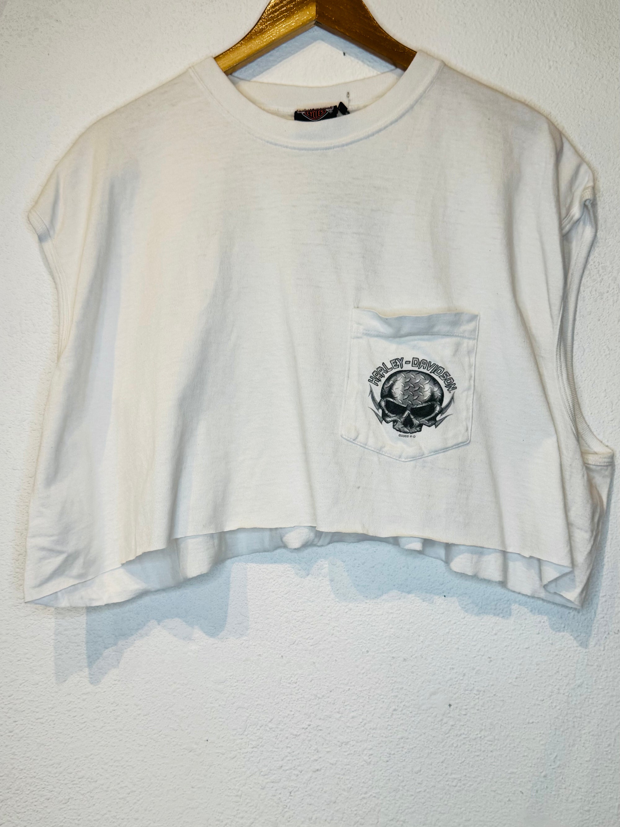 Downtown Harley Vintage Crop Tank