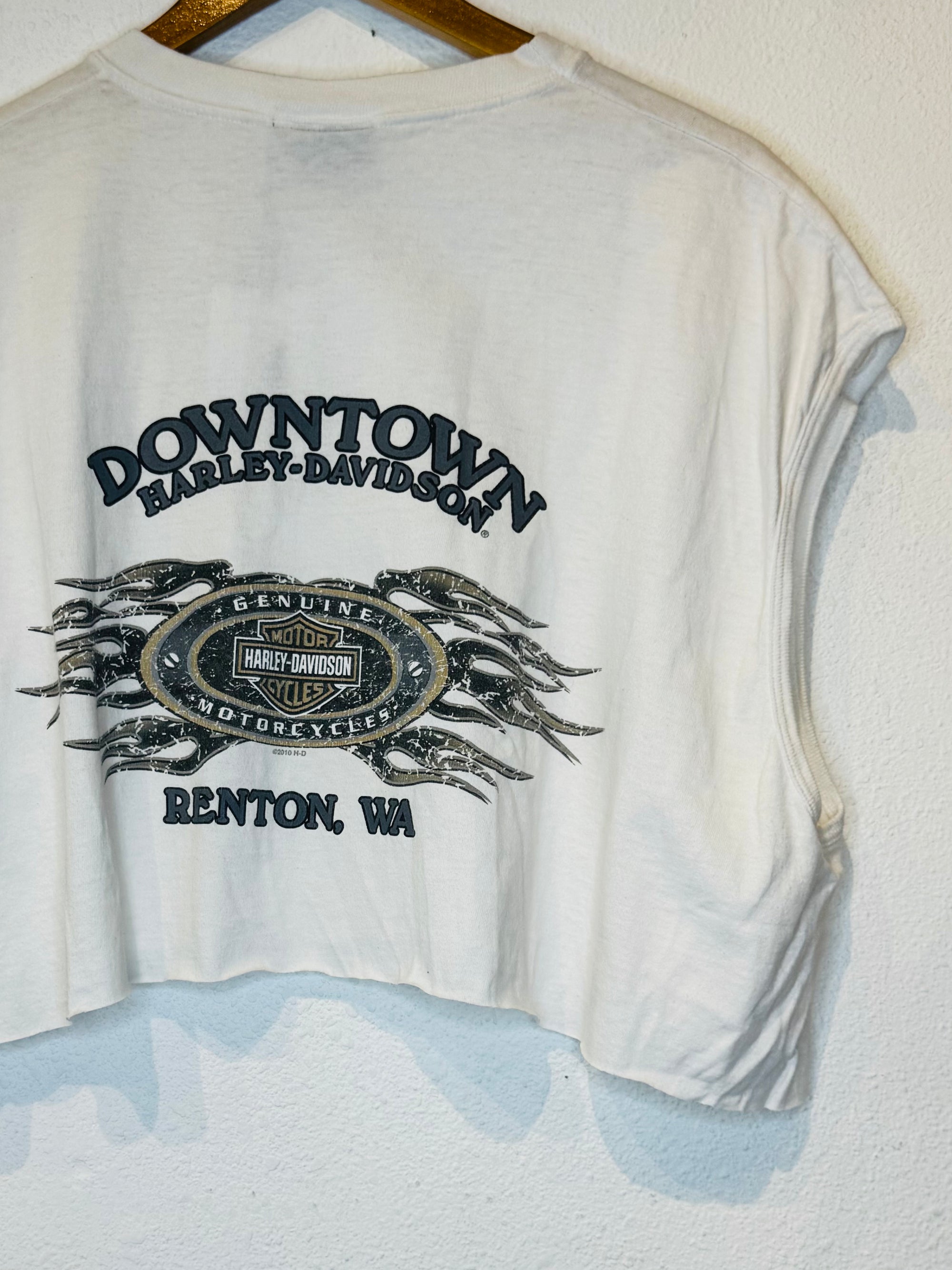 Downtown Harley Vintage Crop Tank