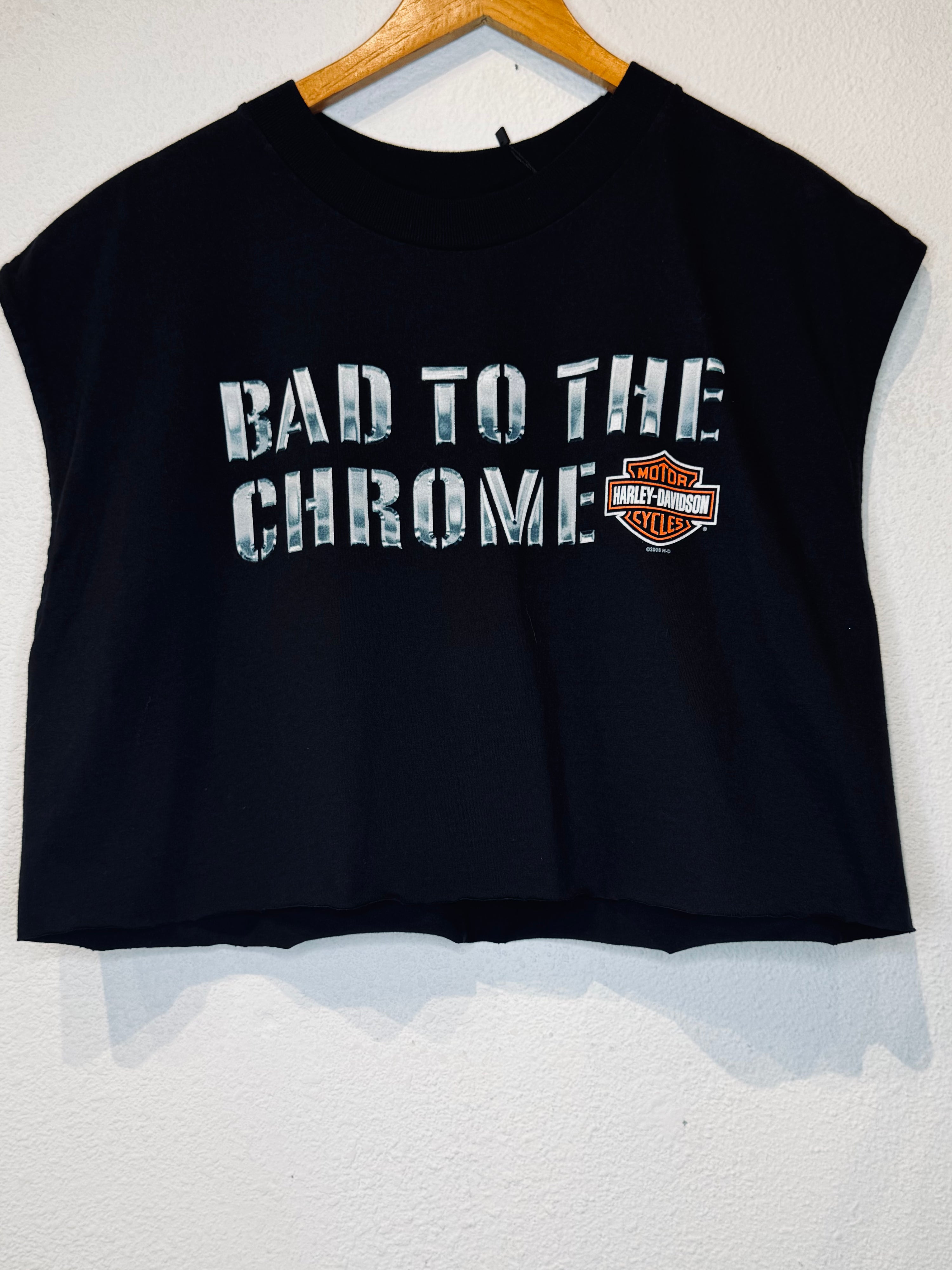 Bad Chrome Harley Vintage Crop Tank