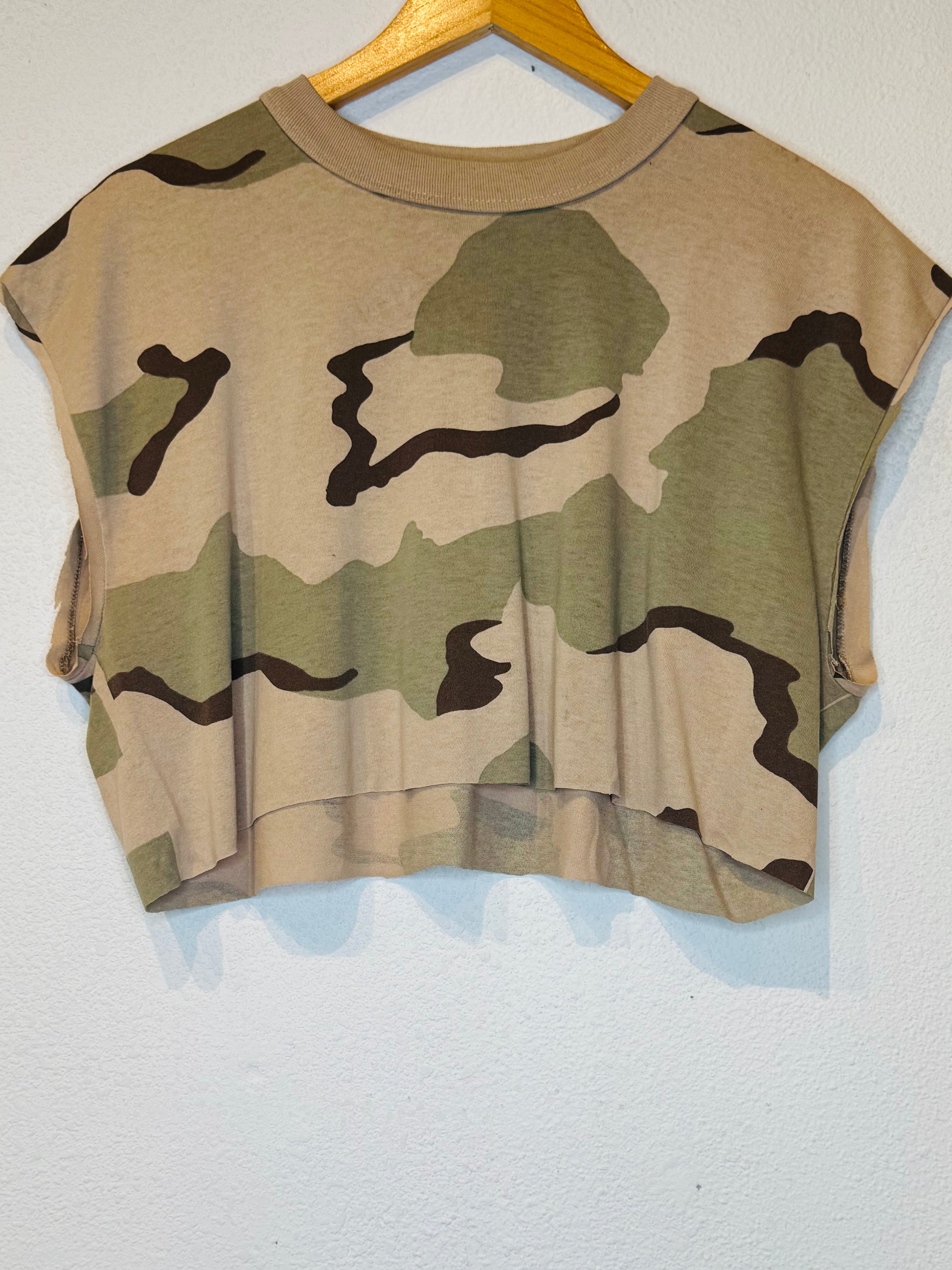 Desert Camo Vintage Crop Tank