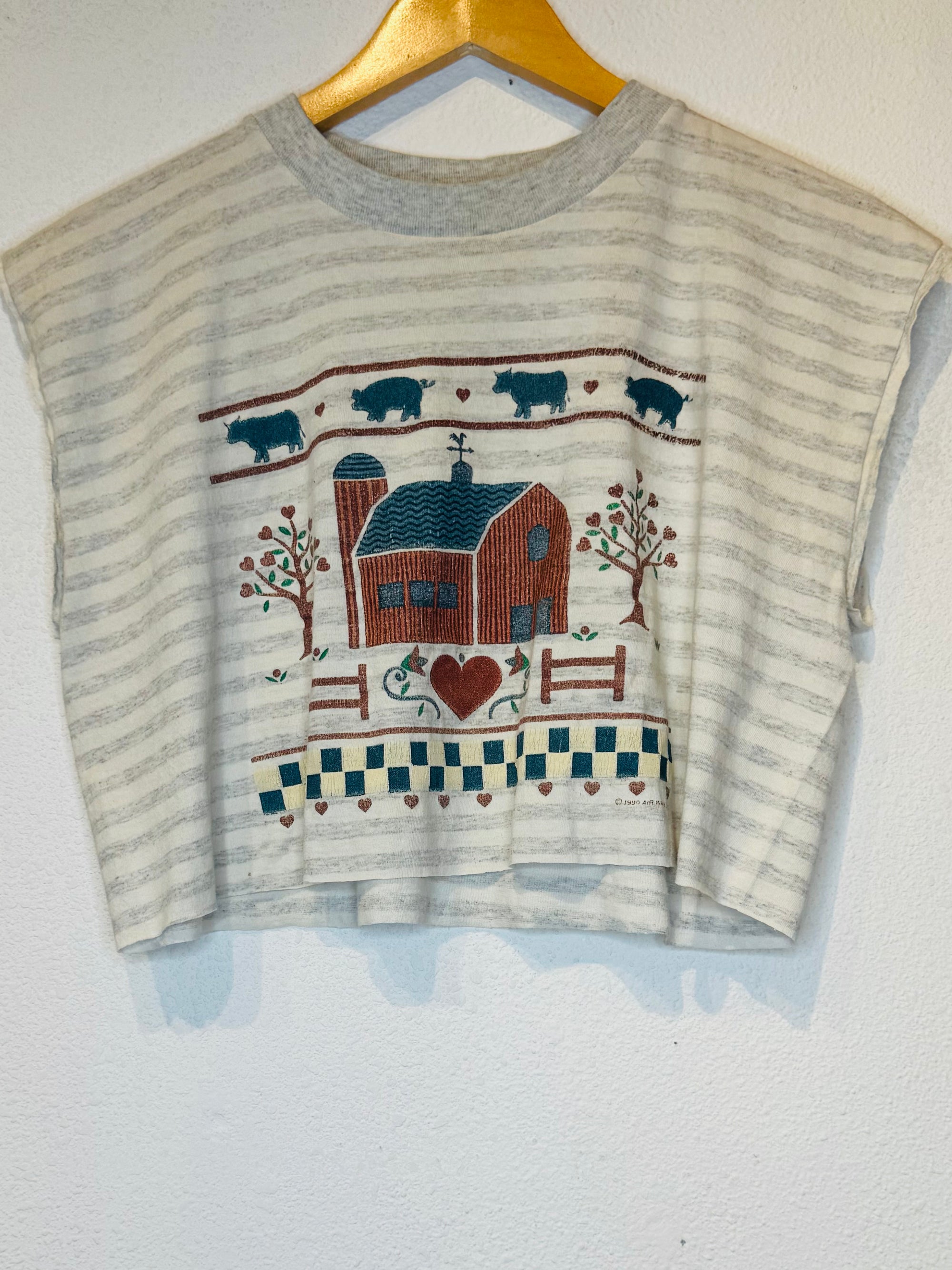 Country Farm Vintage Crop Tank