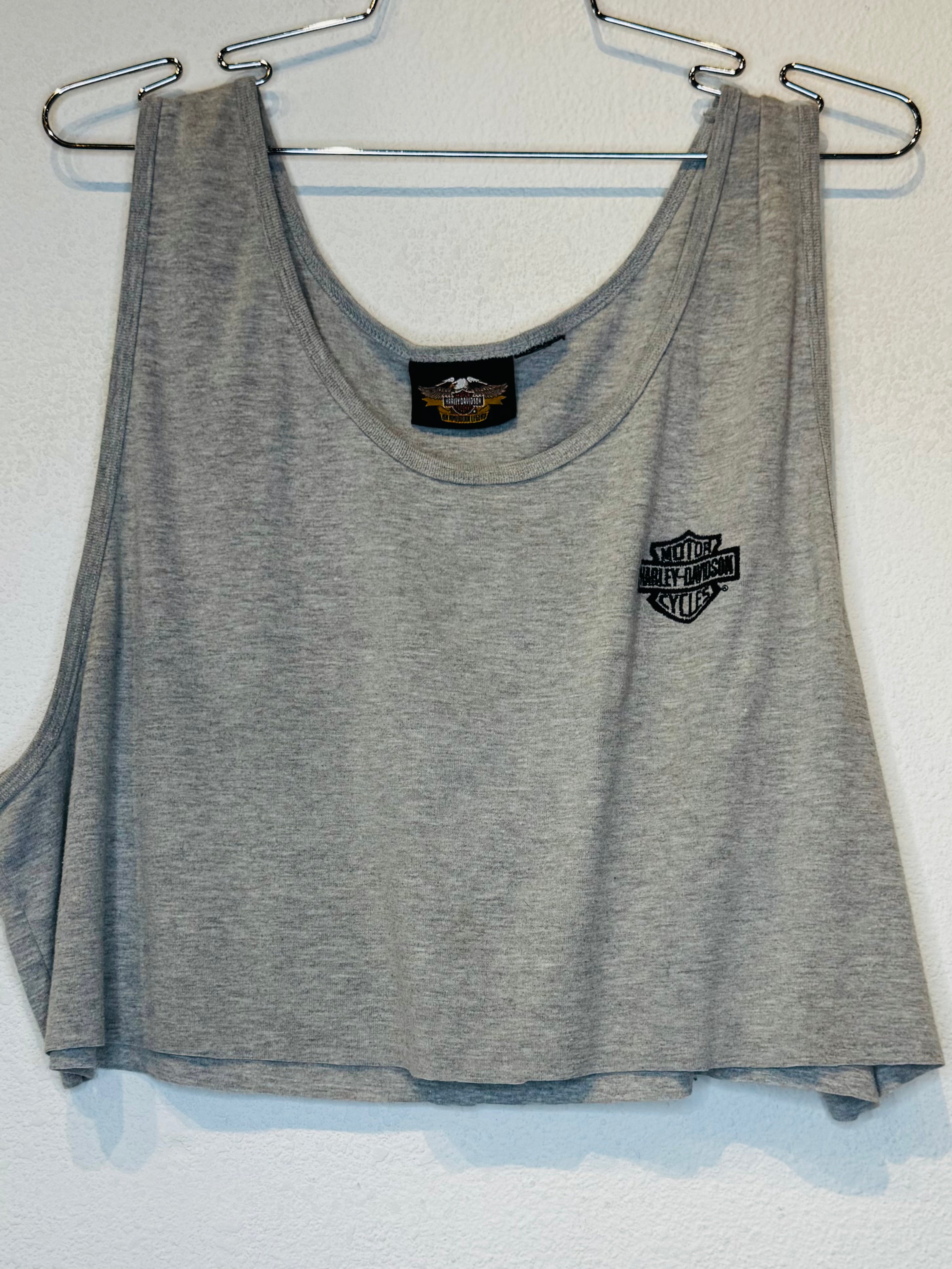 Embroidered Harley Vintage Crop Tank