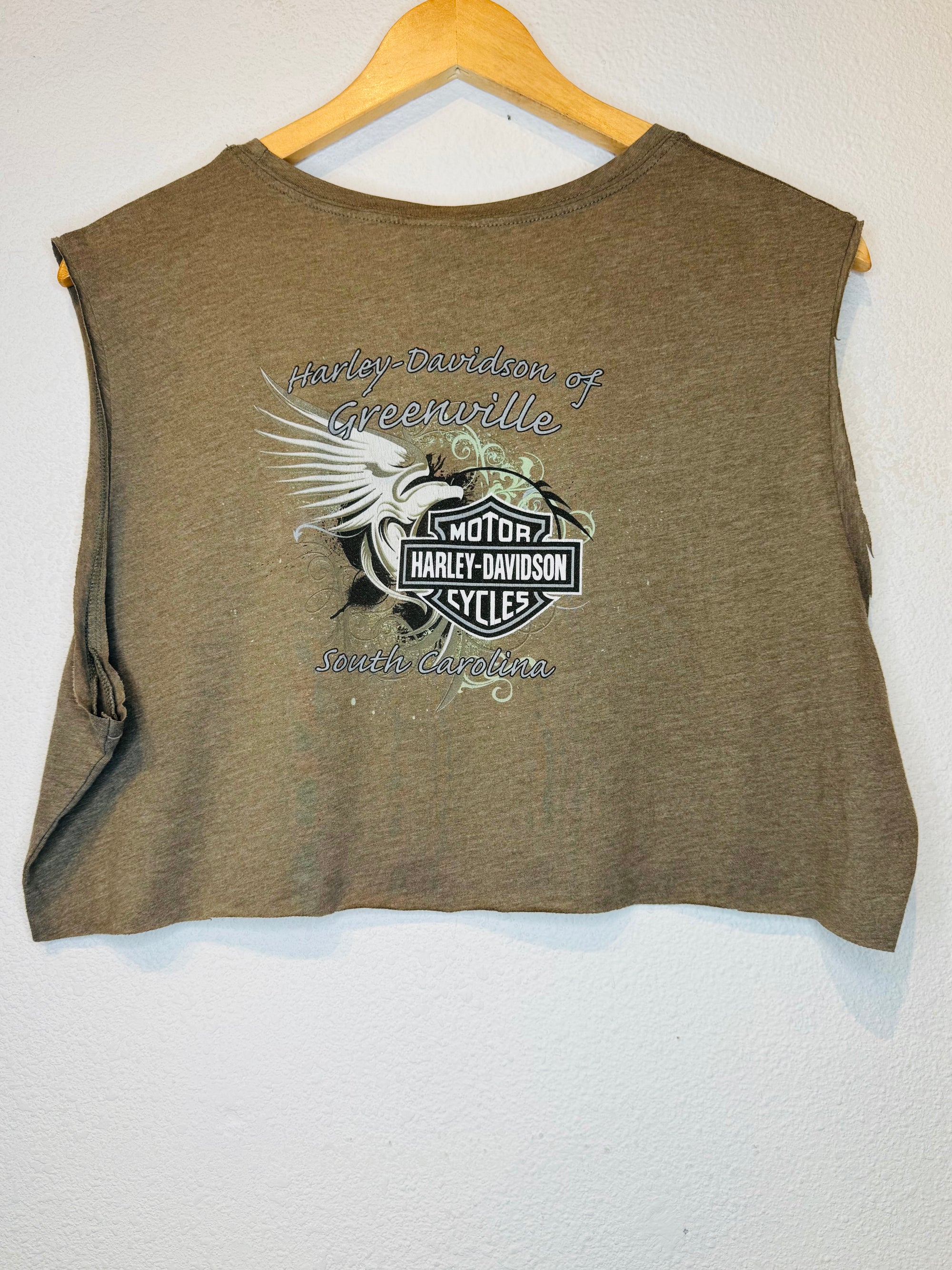 Greenville Harley Vintage Crop Tank