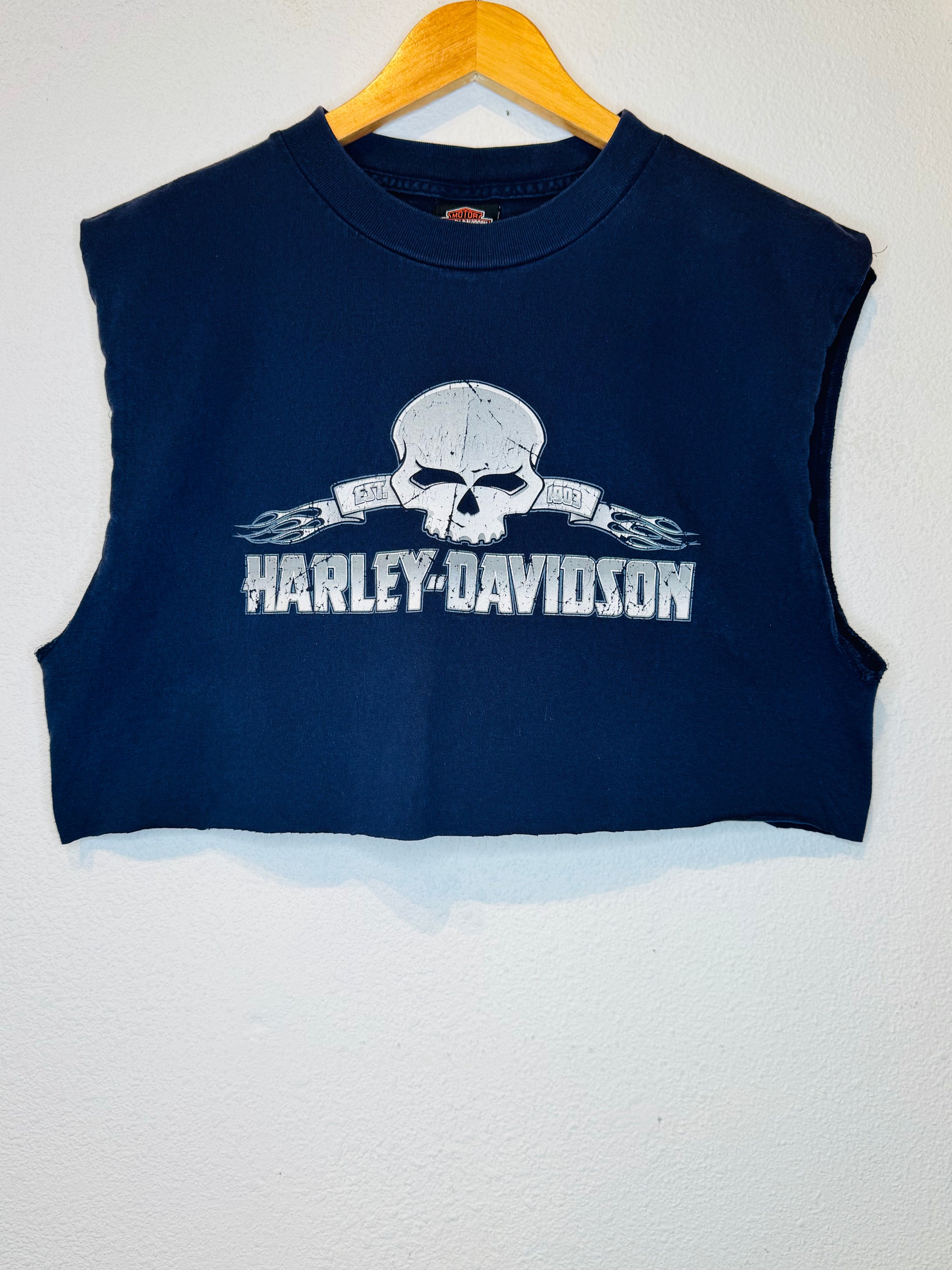 Vegas Harley Vintage Crop Tank