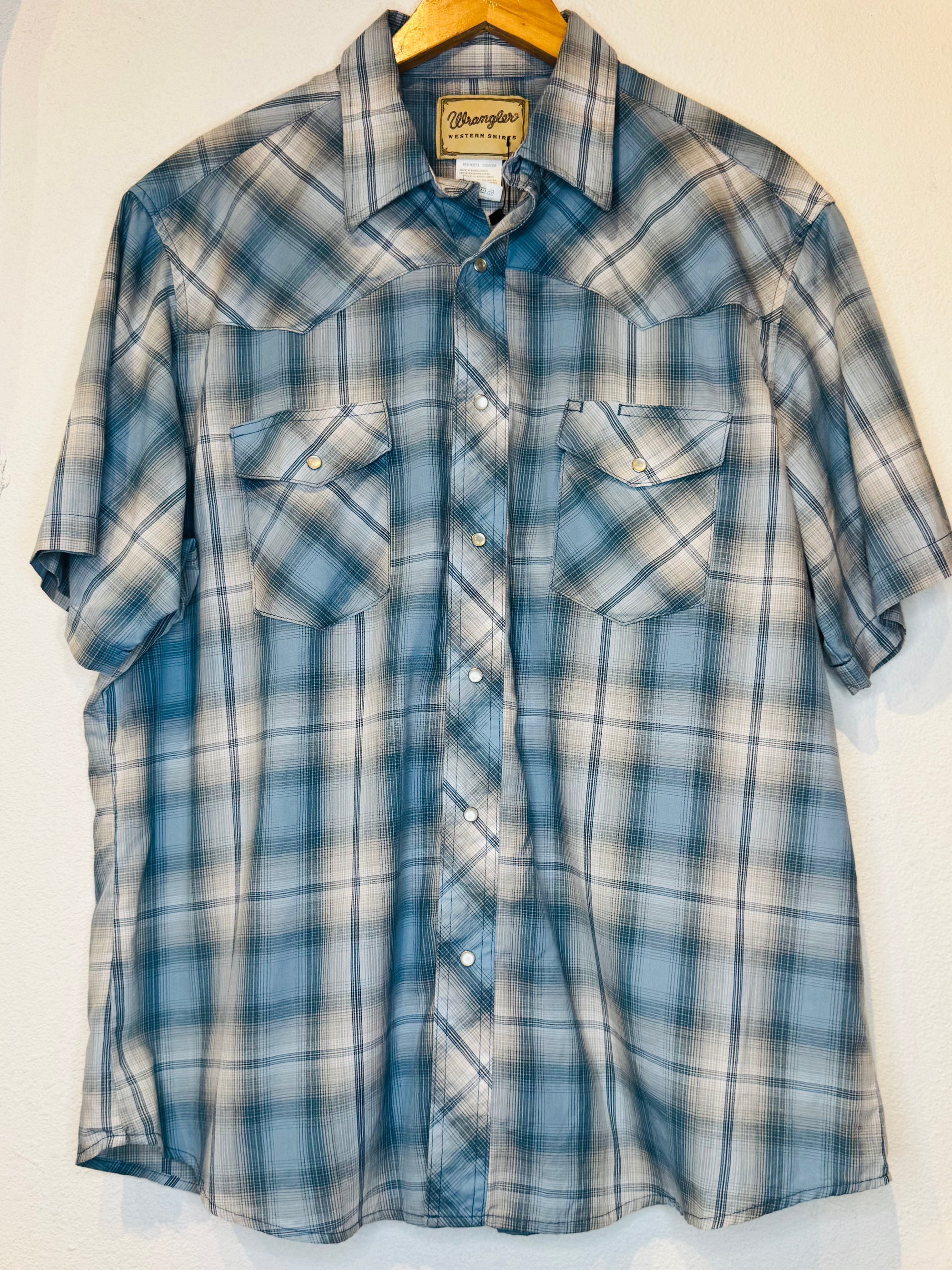 Wrangler Blue Vintage Pearl Snap