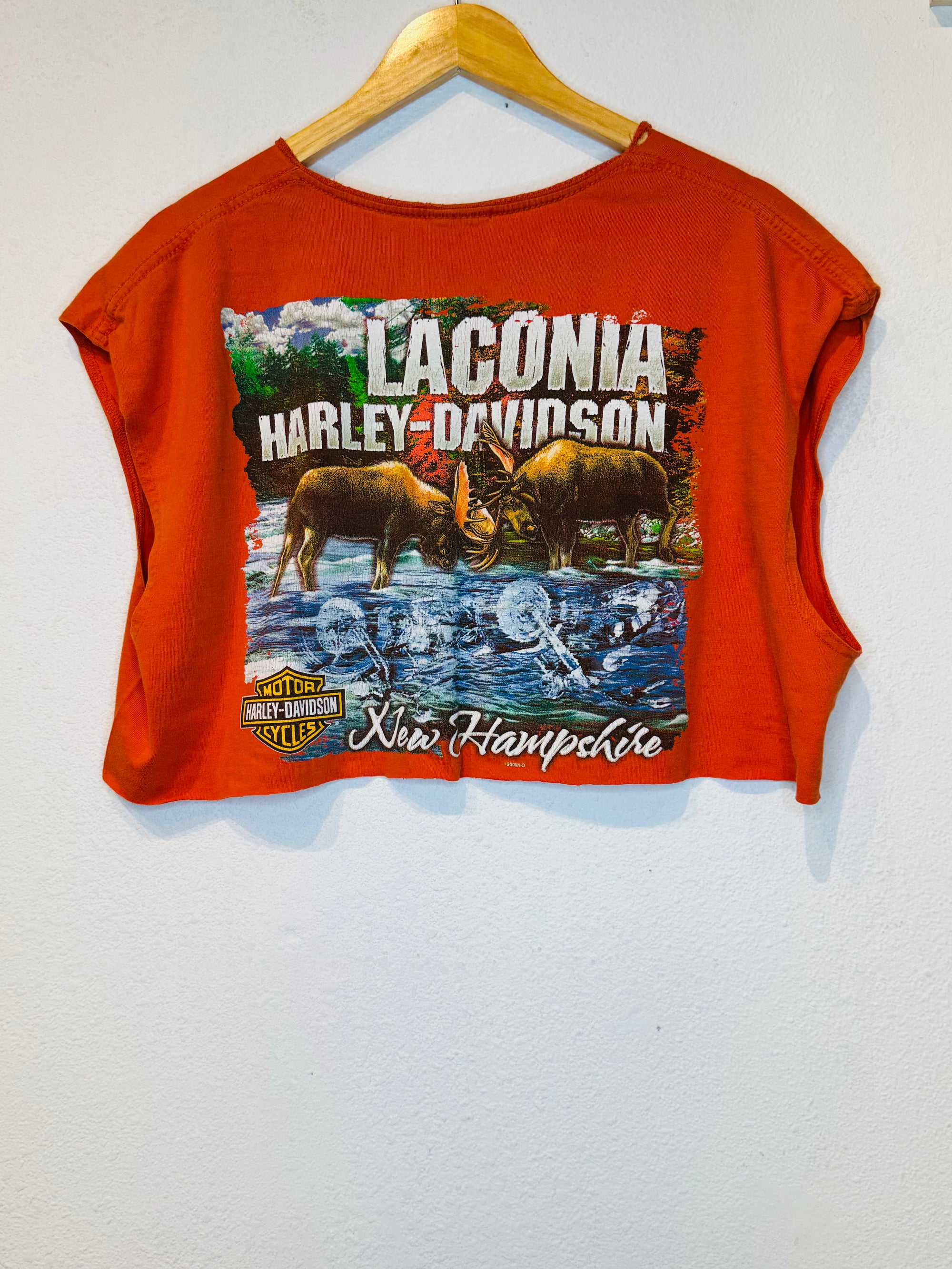 New Hampshere Harley Vintage Crop Tank