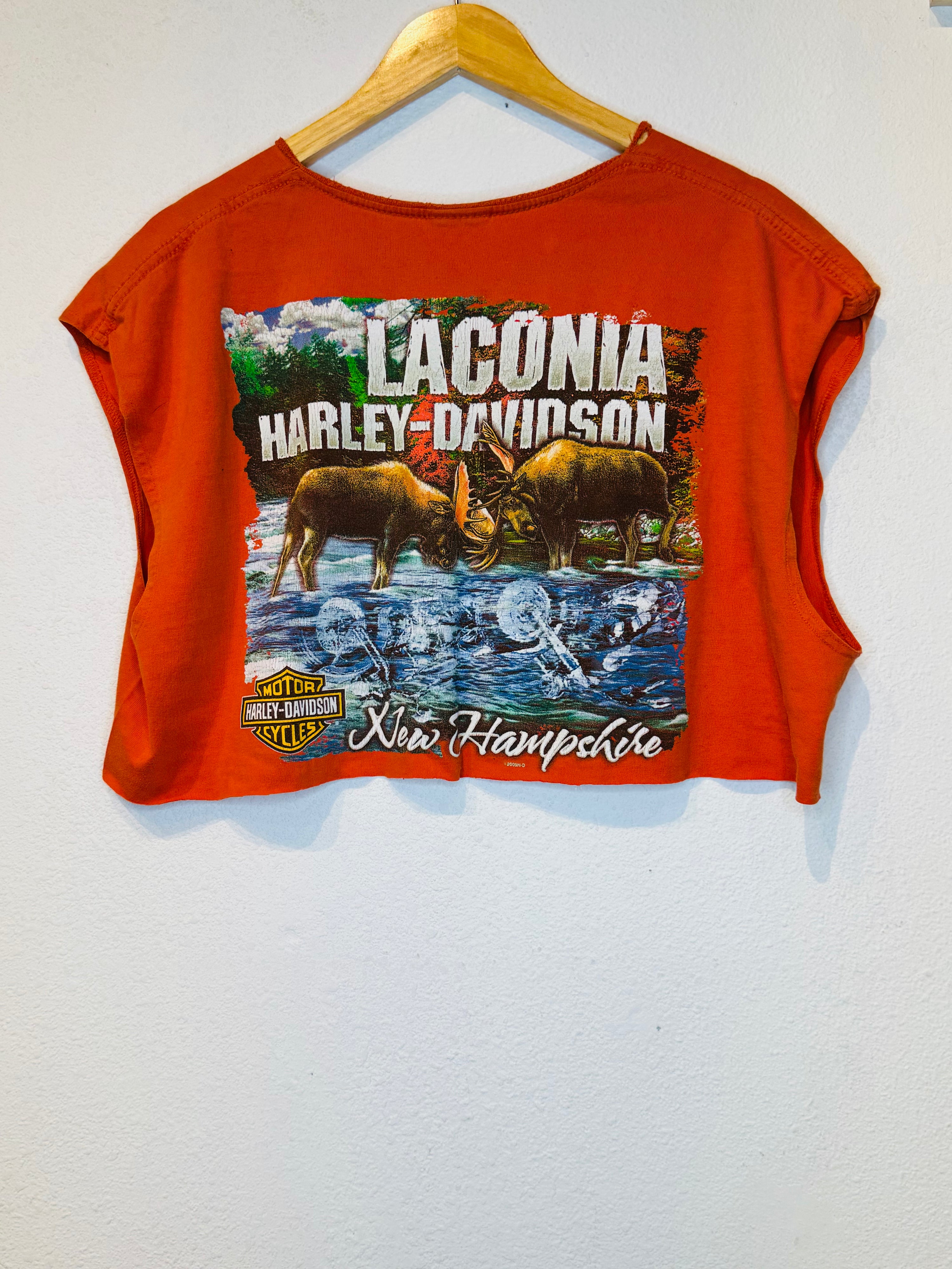 New Hampshere Harley Vintage Crop Tank