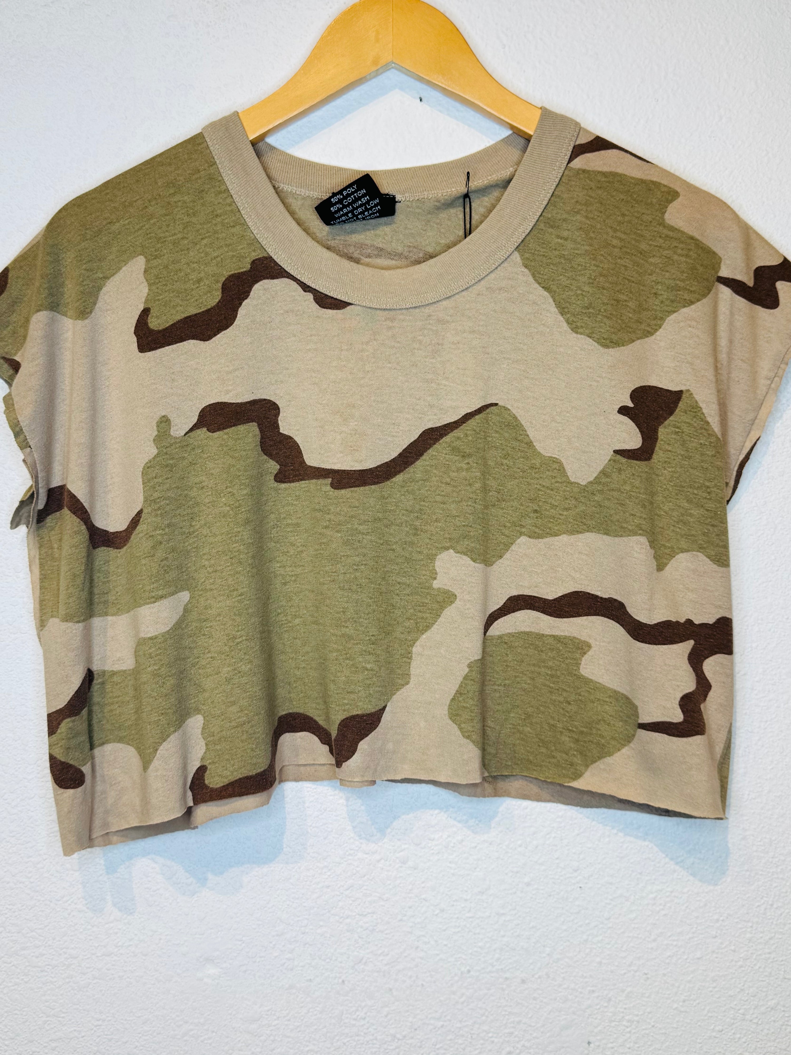 Desert Camo Vintage Crop Tank