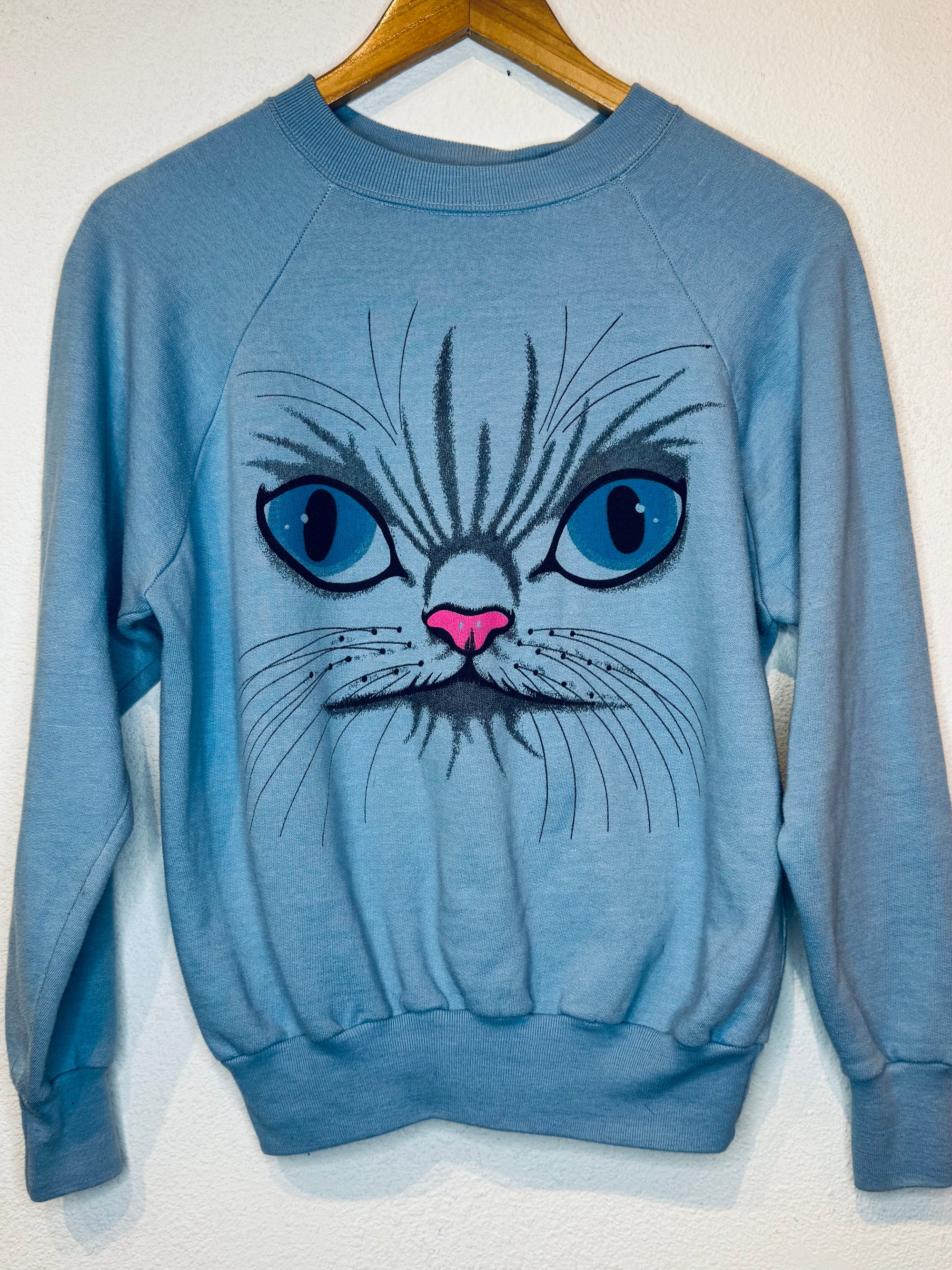 Cat Face Vintage Crewneck