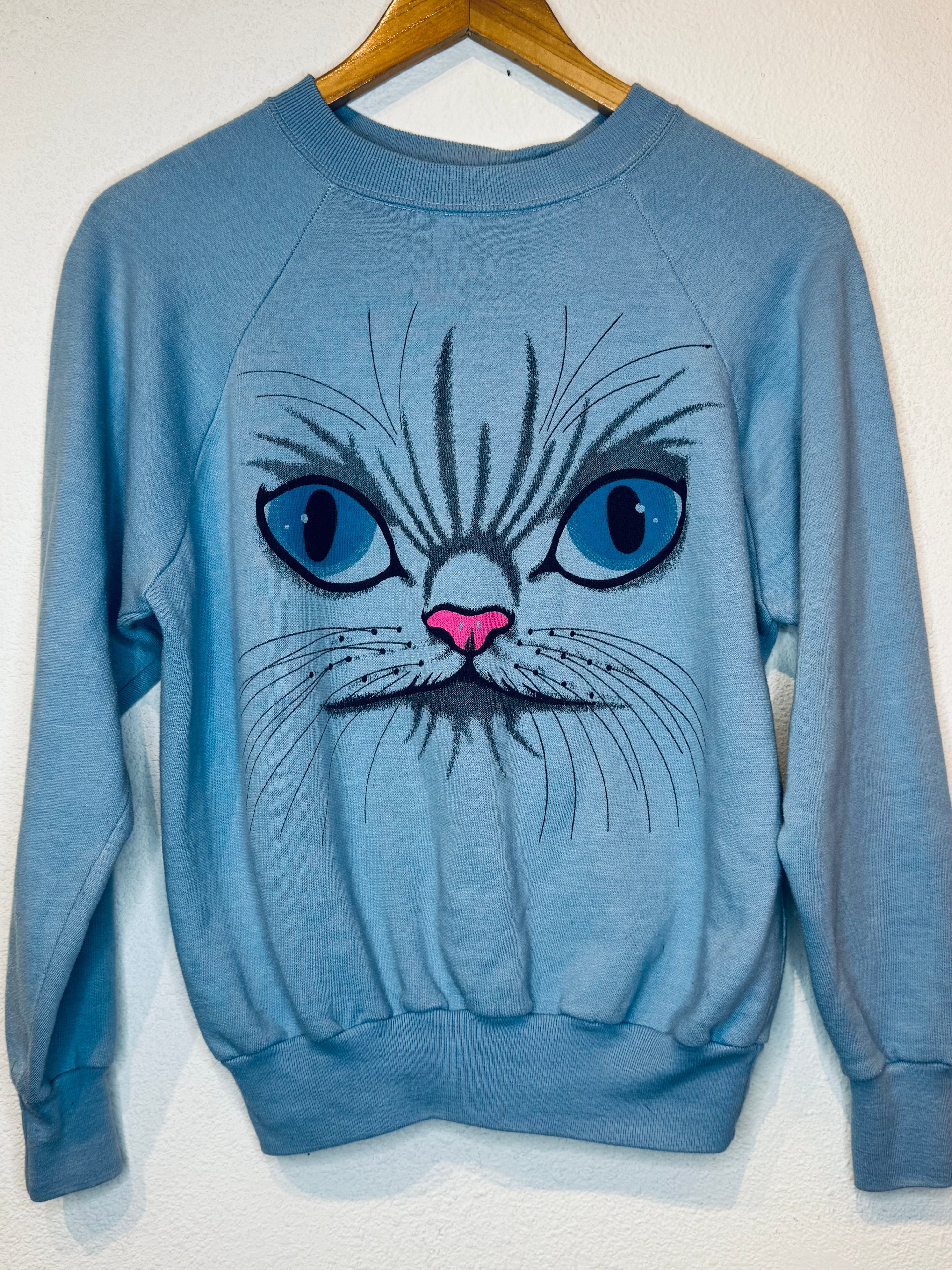 Cat Face Vintage Crewneck