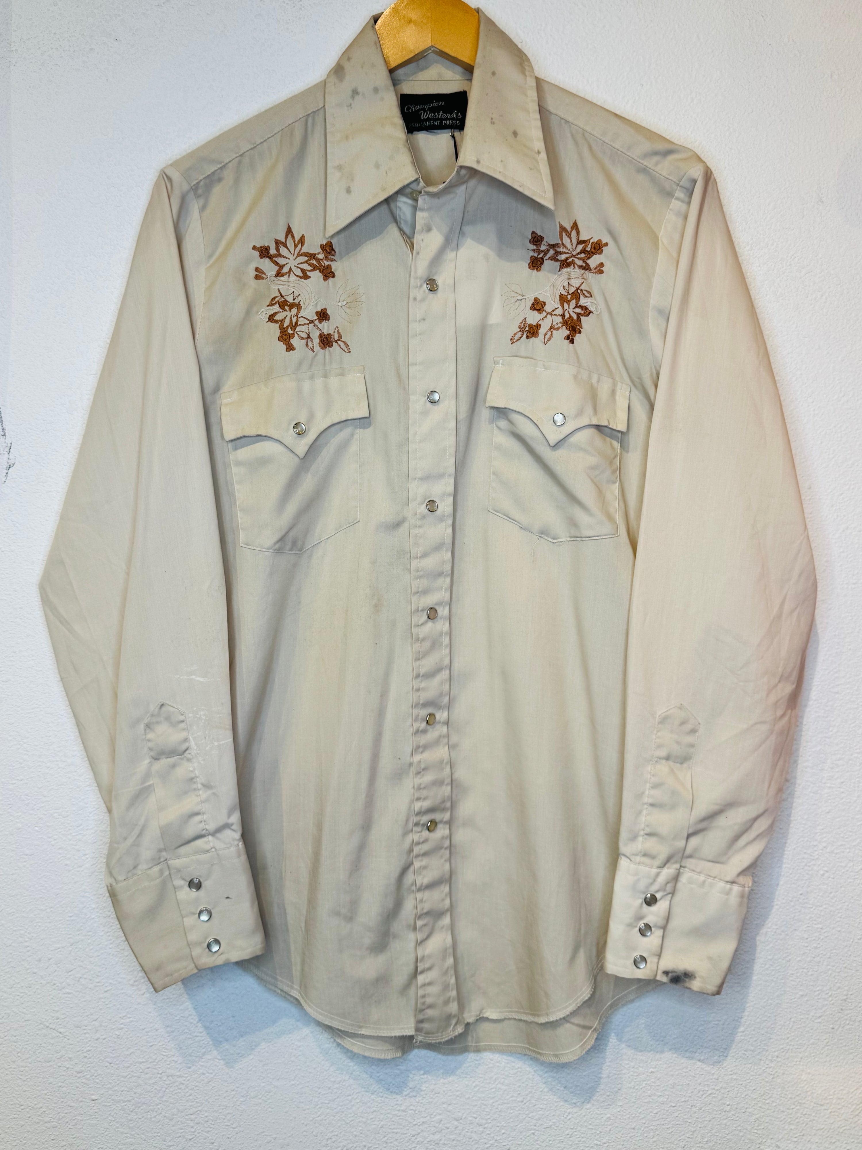 Floral Vintage Pearl Snap