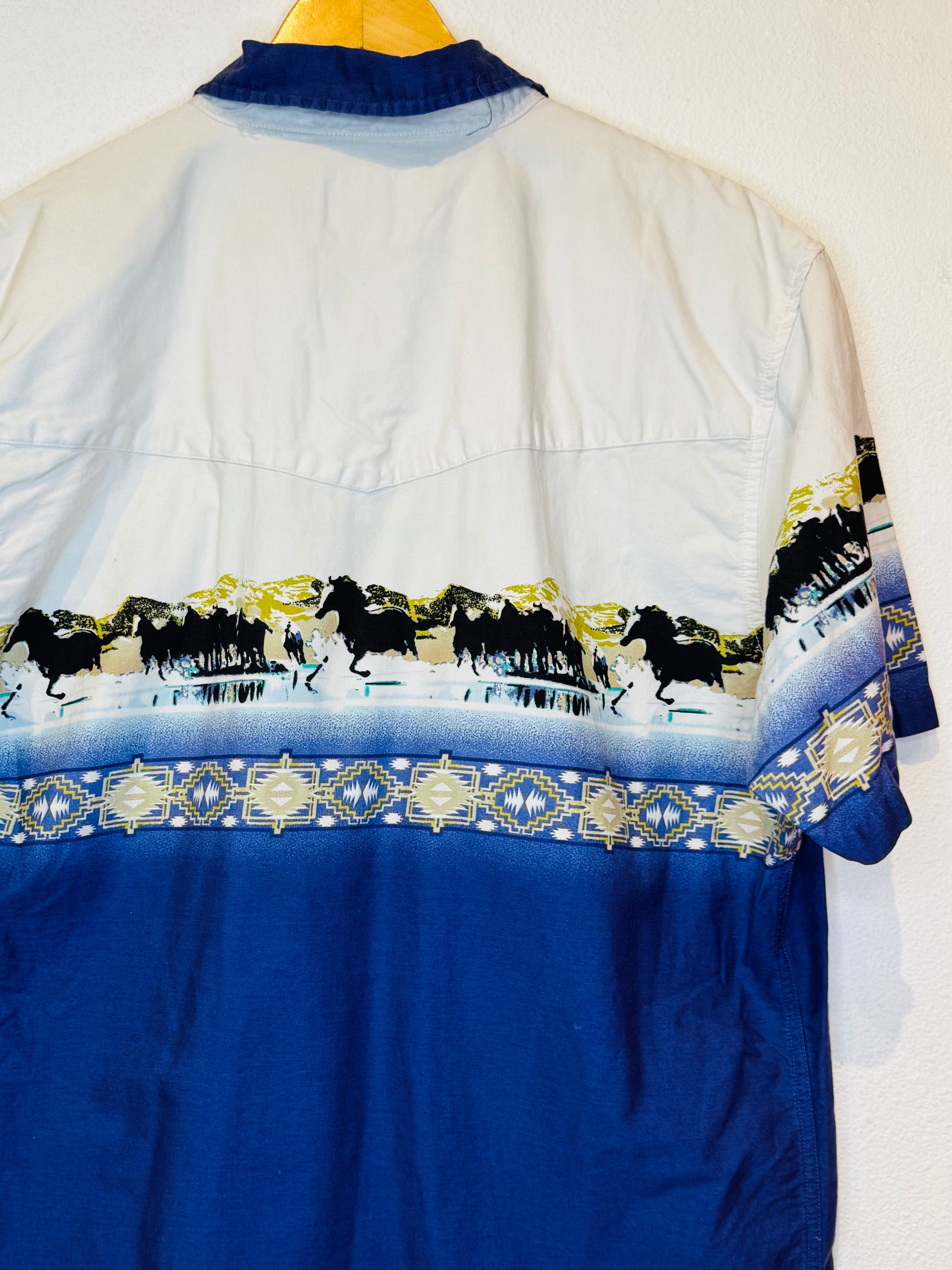 Horses Vintage Pearl Snap