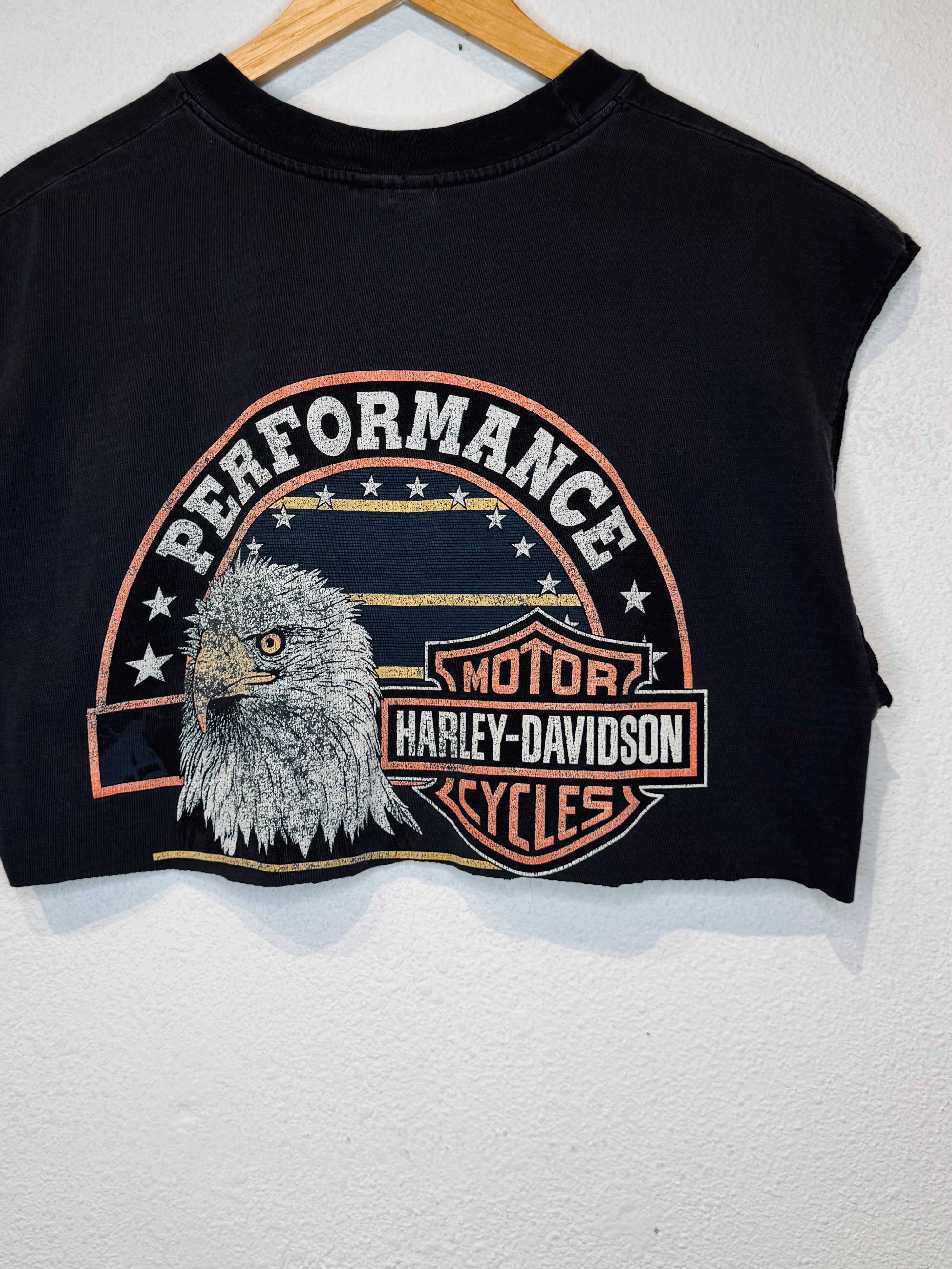 Live to Ride Harley Vintage Crop Tank