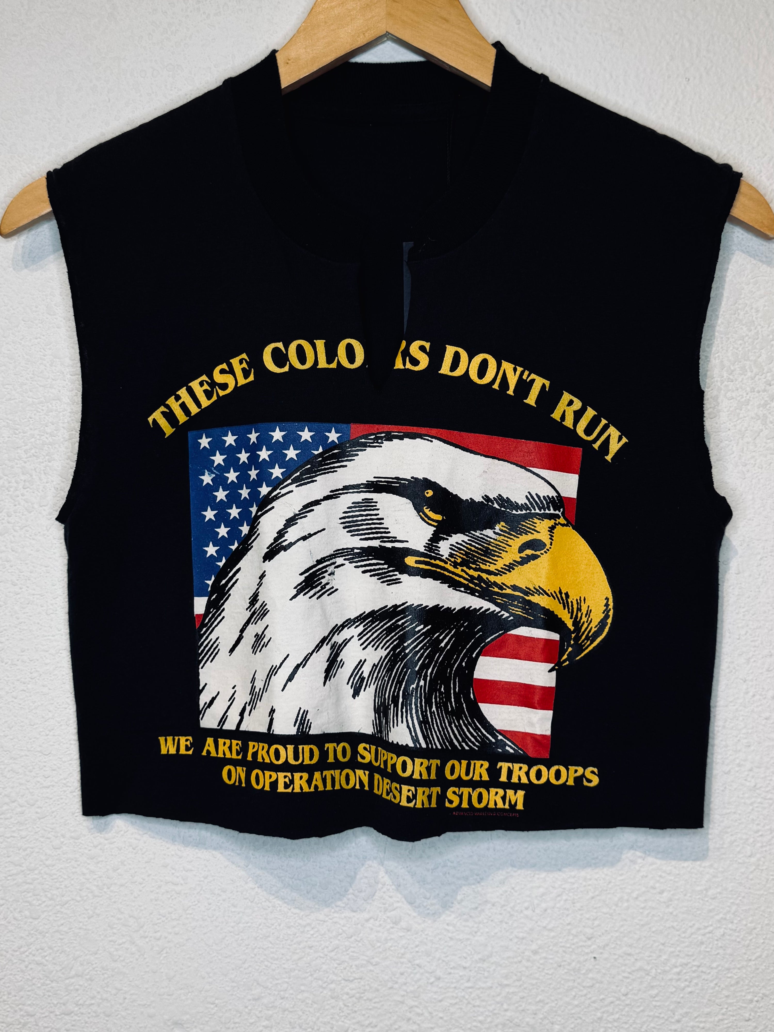 Support Troops Vintage Crop Tank