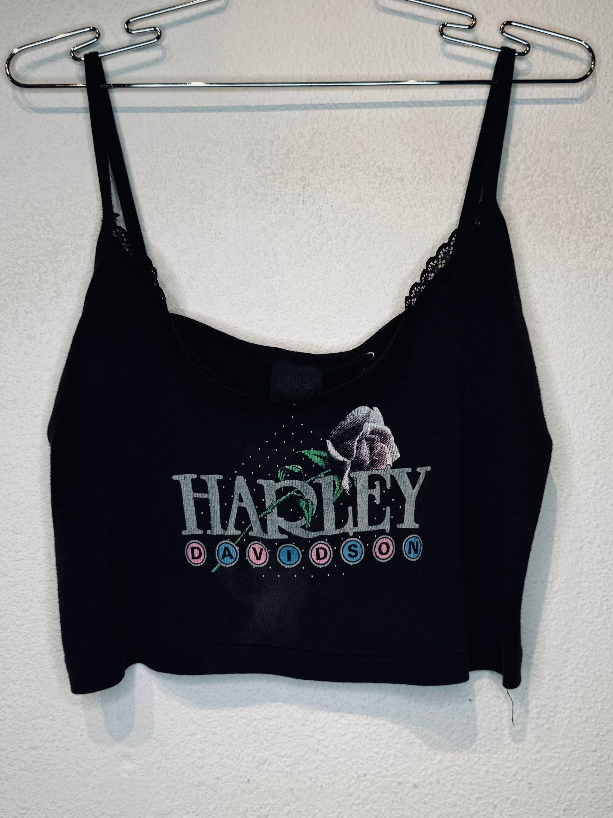 Nashville Lace Trim Harley Vintage Crop Tank