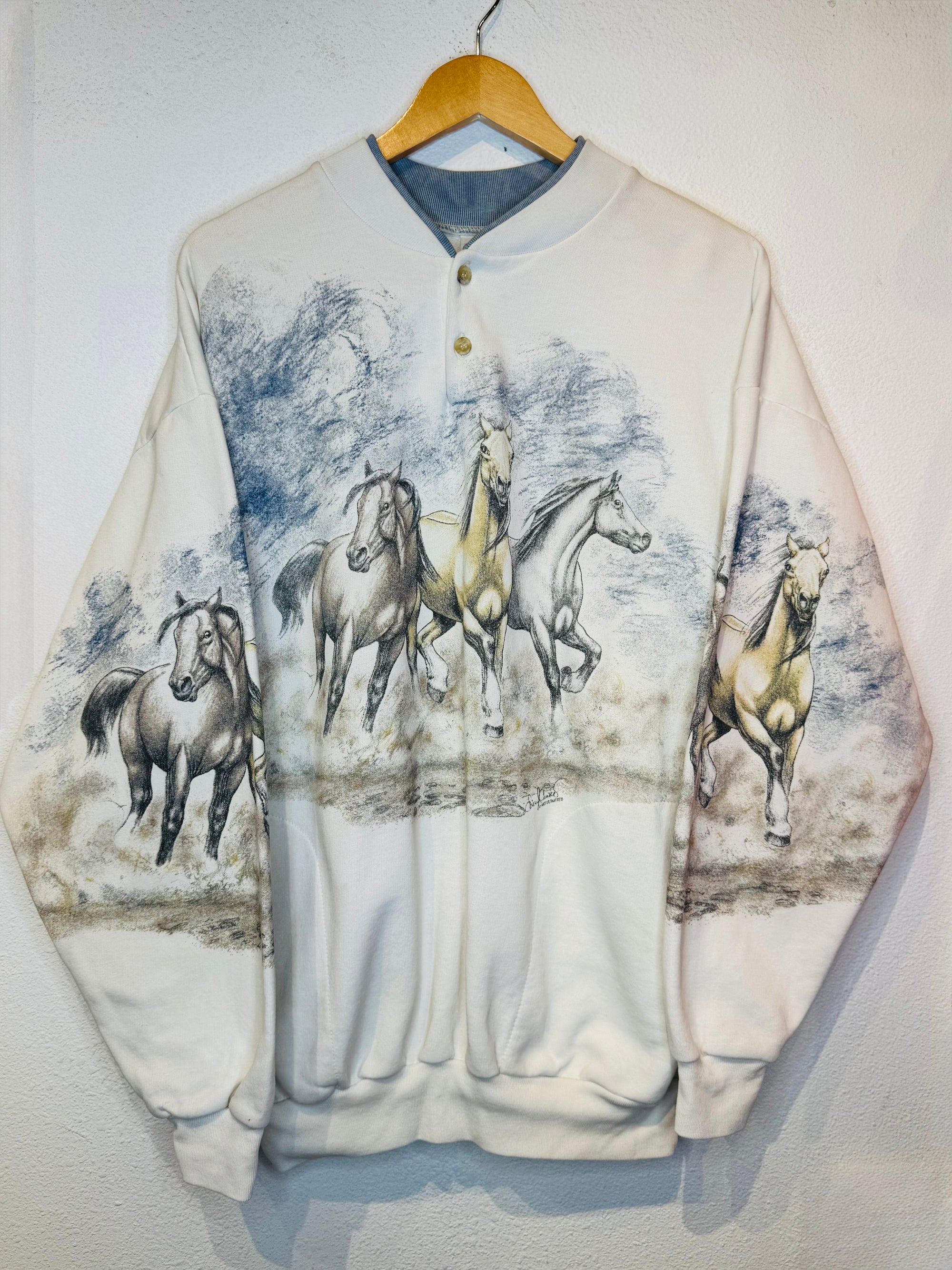 Running Horses Vintage Crewneck