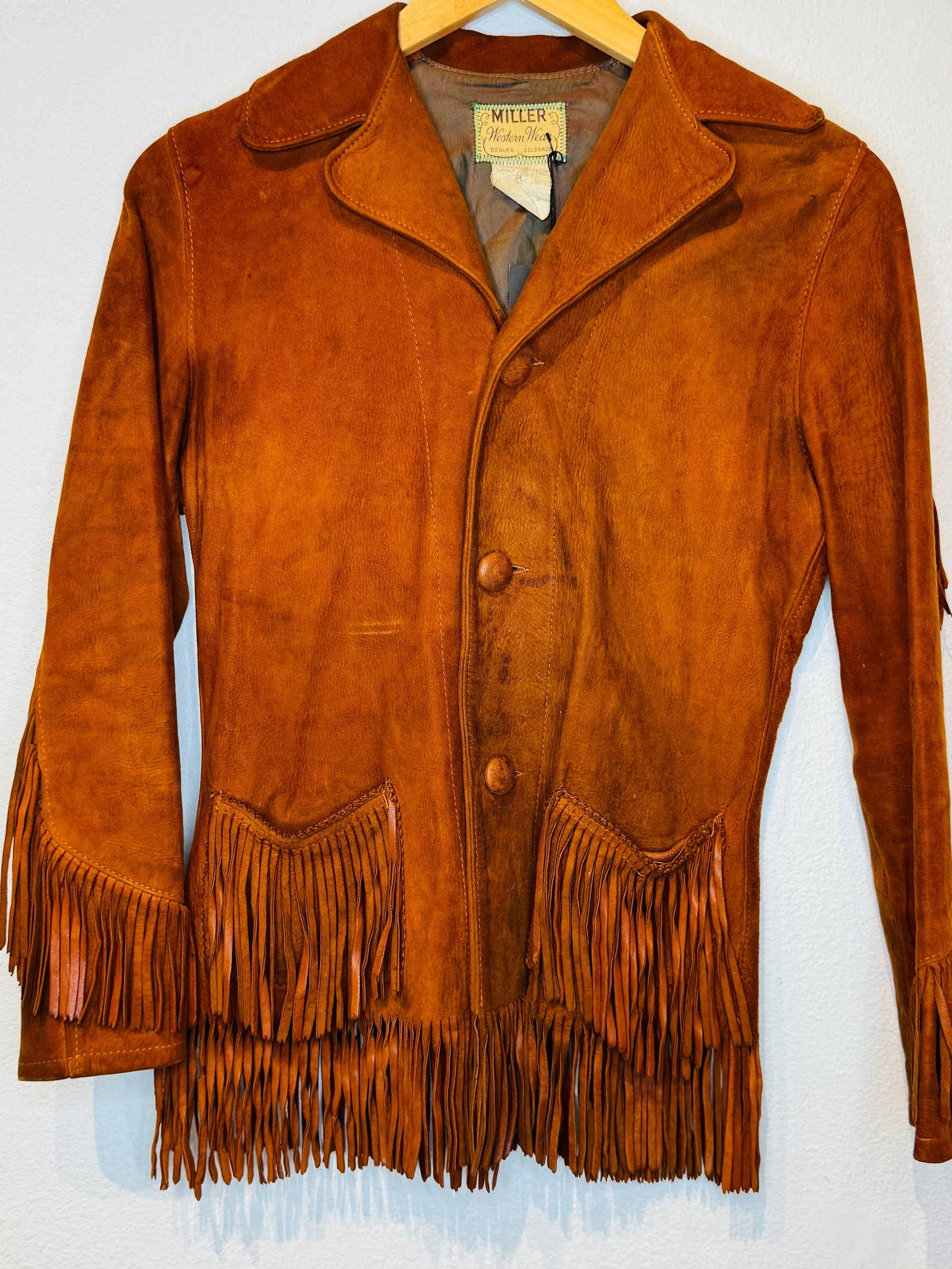 Suede Fringe Vintage Jacket