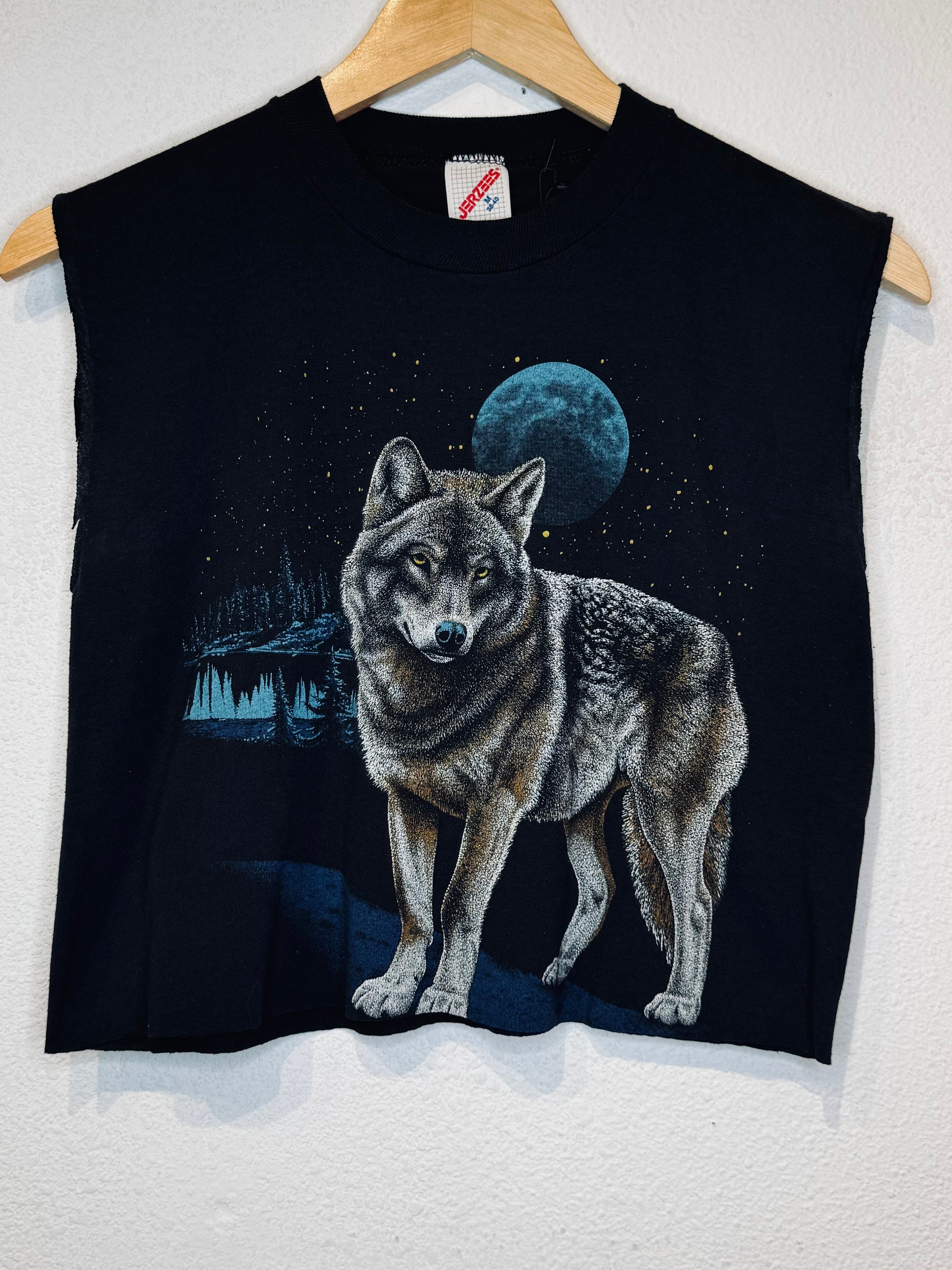 Wolf Moon Vintage Crop Tank
