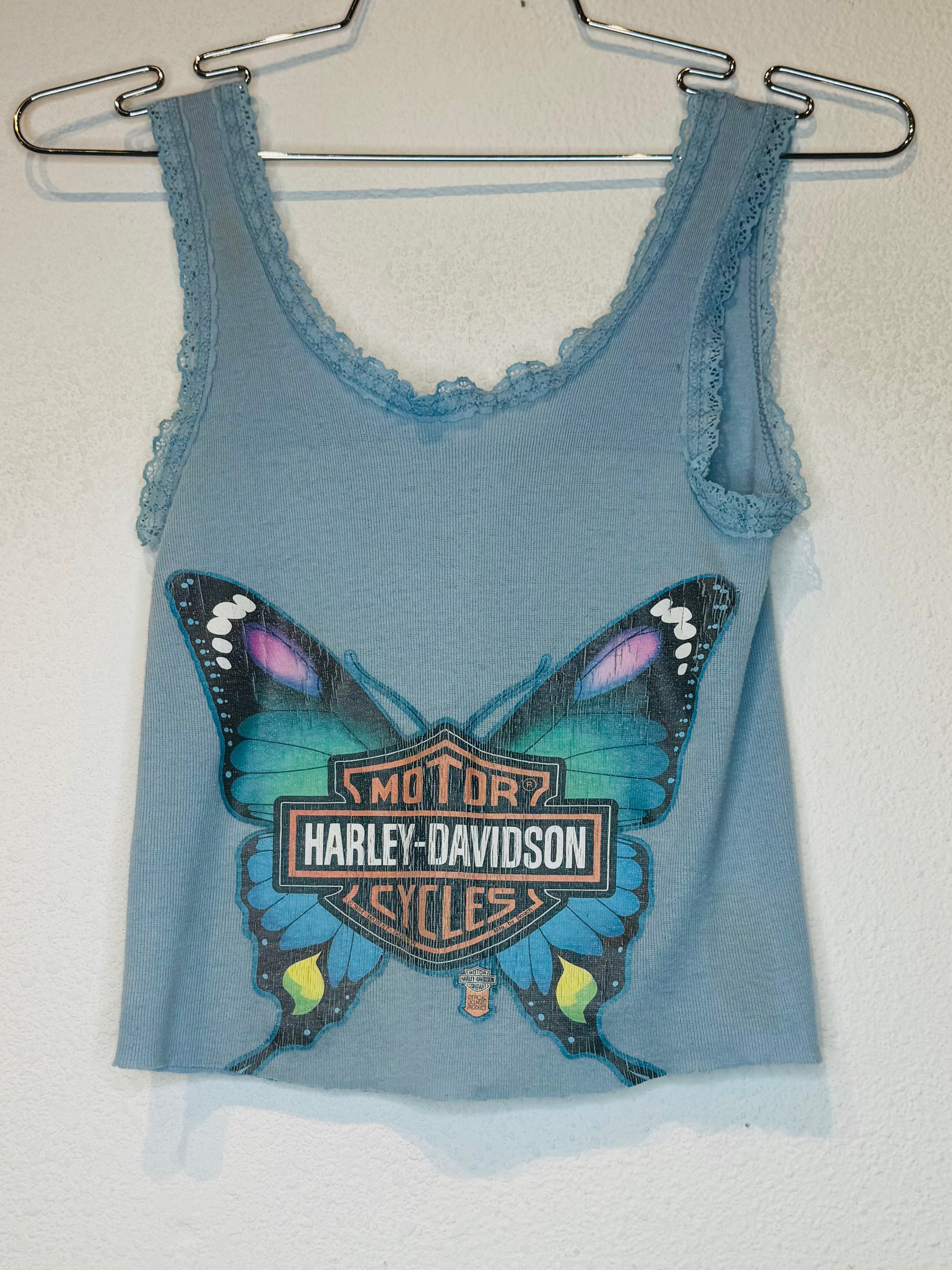 Butterfly Harley Vintage Crop Tank