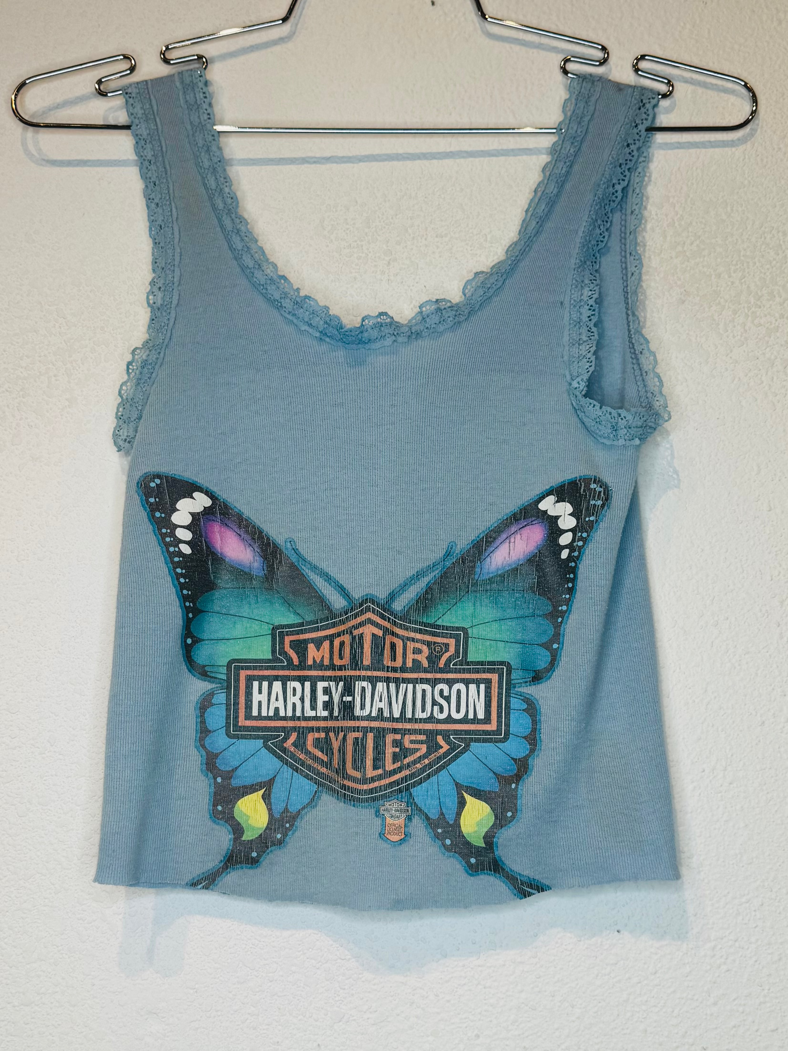 Butterfly Harley Vintage Crop Tank