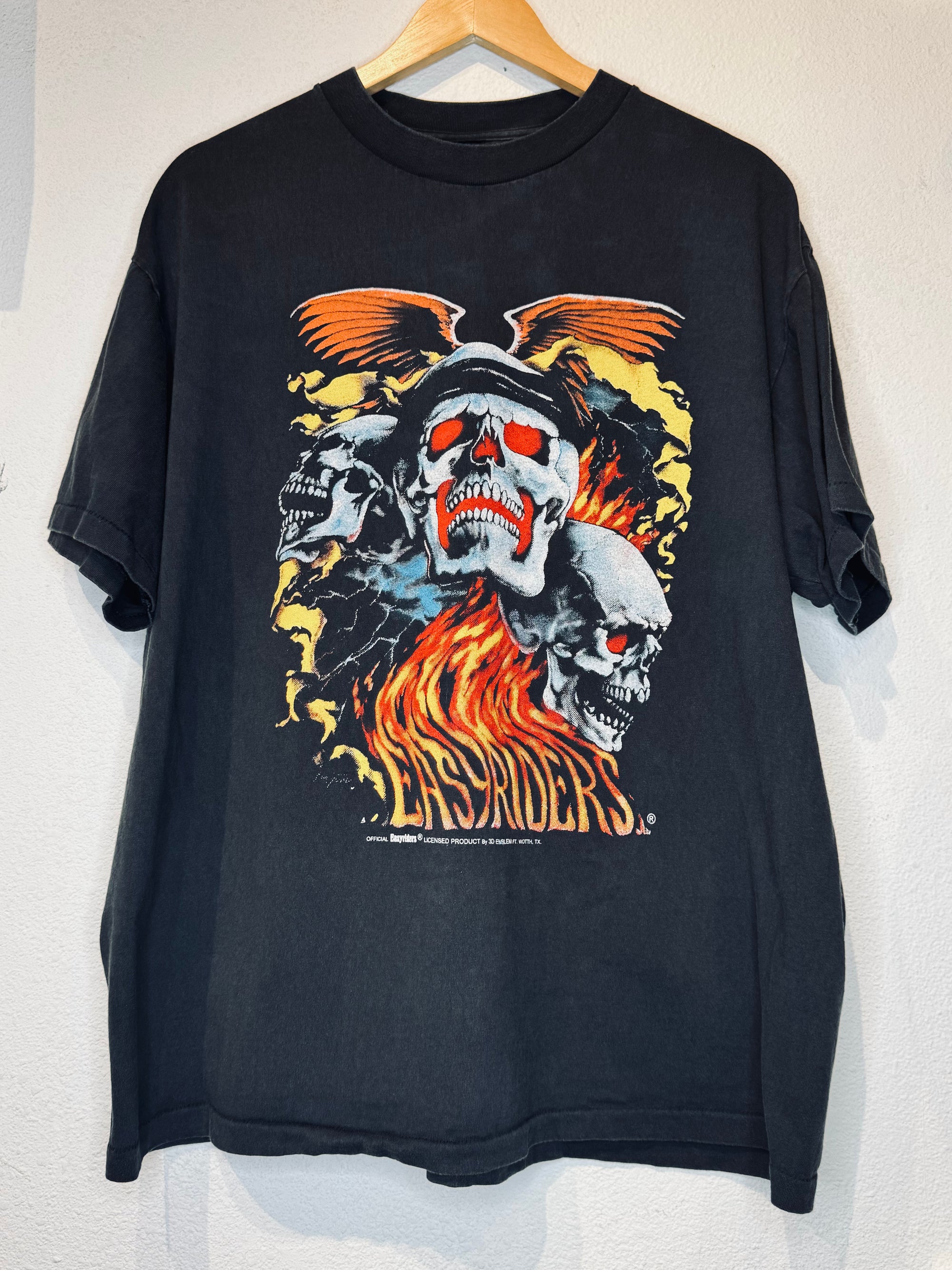 RARE Easyriders Skull Flames Vintage Tee