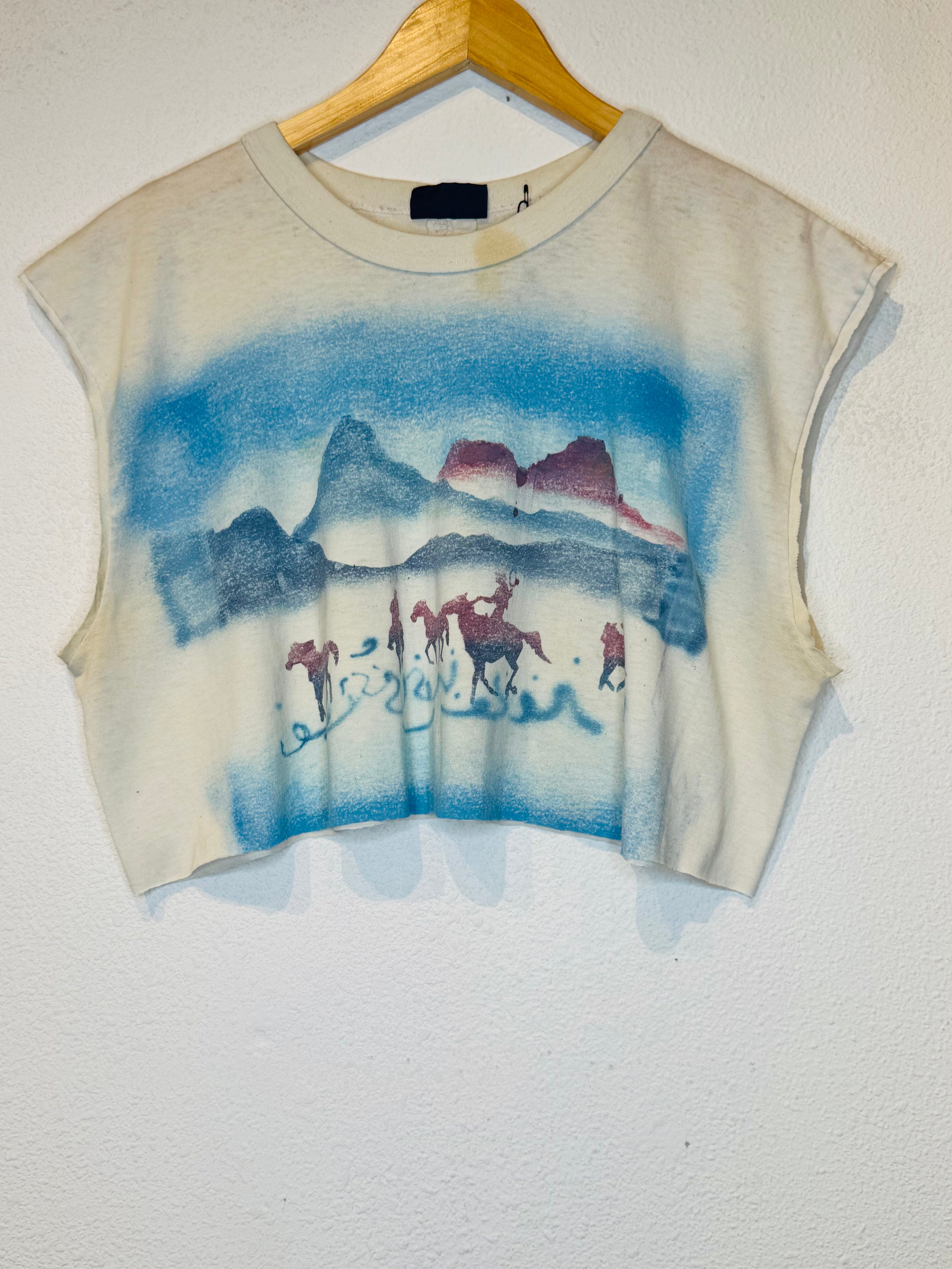 Native Horses Vintage Crop Tank