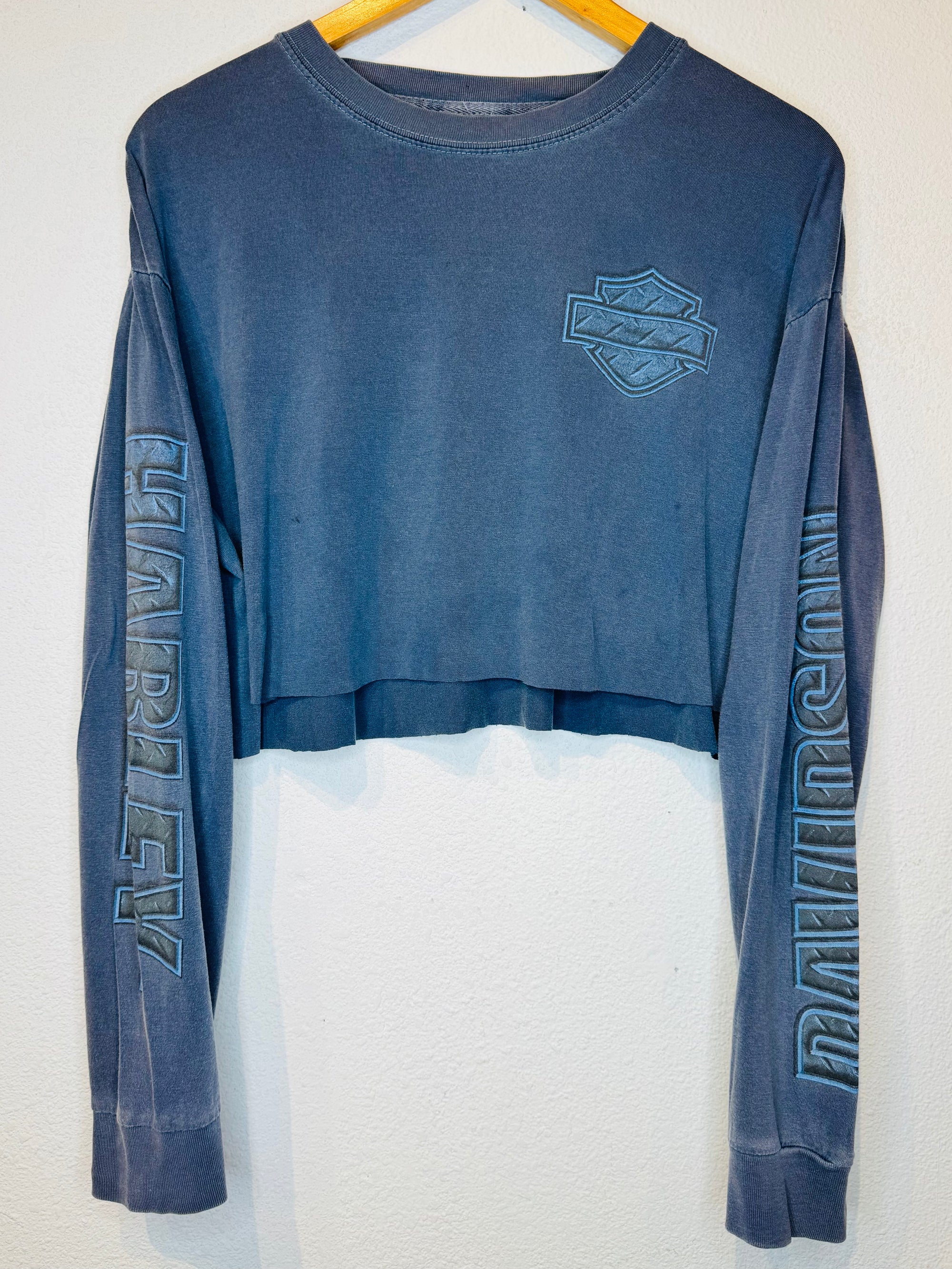 Seattle Harley Vintage Crop Long Sleeve
