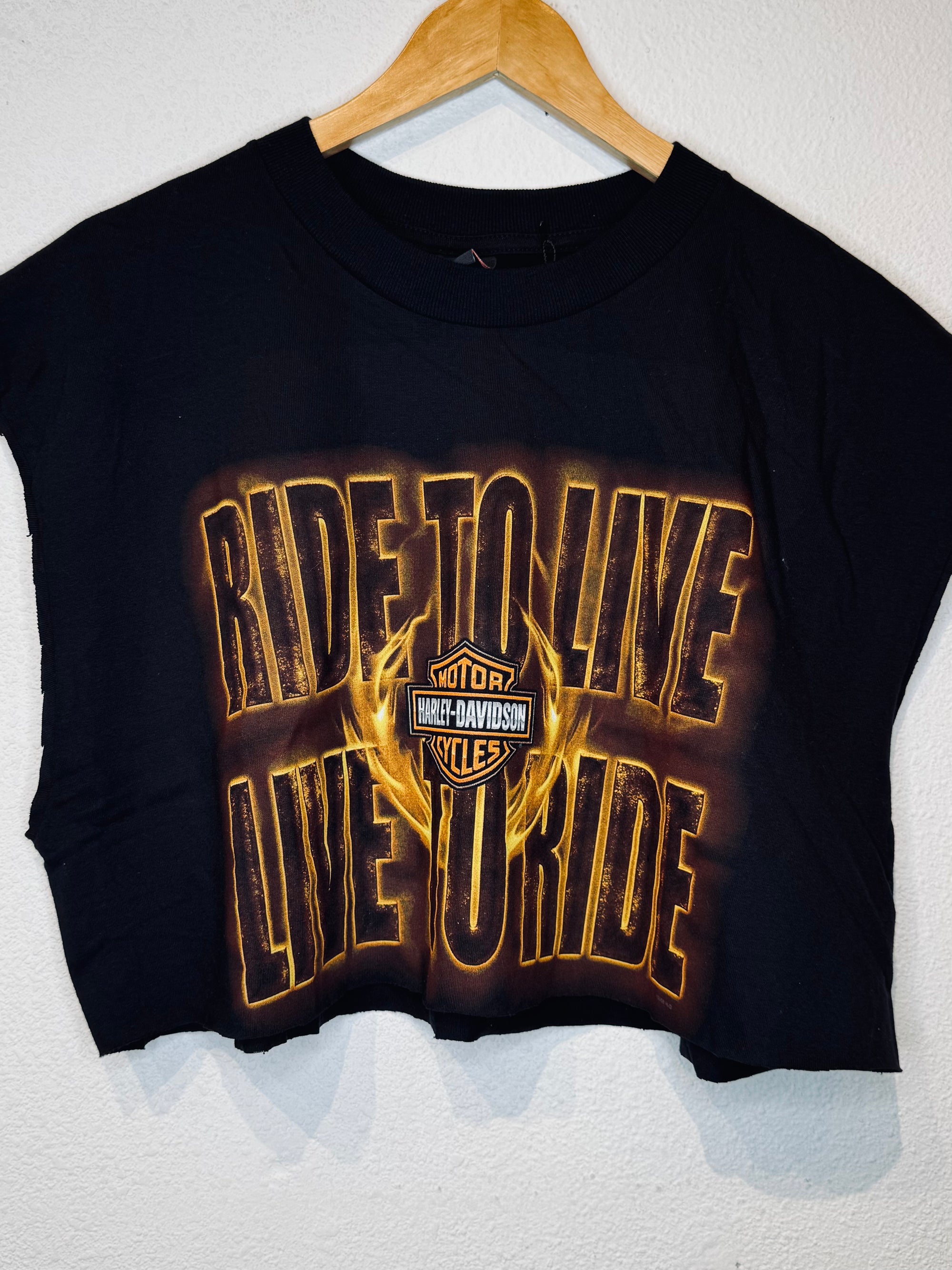 Ride to Live Harley Vintage Crop Tank