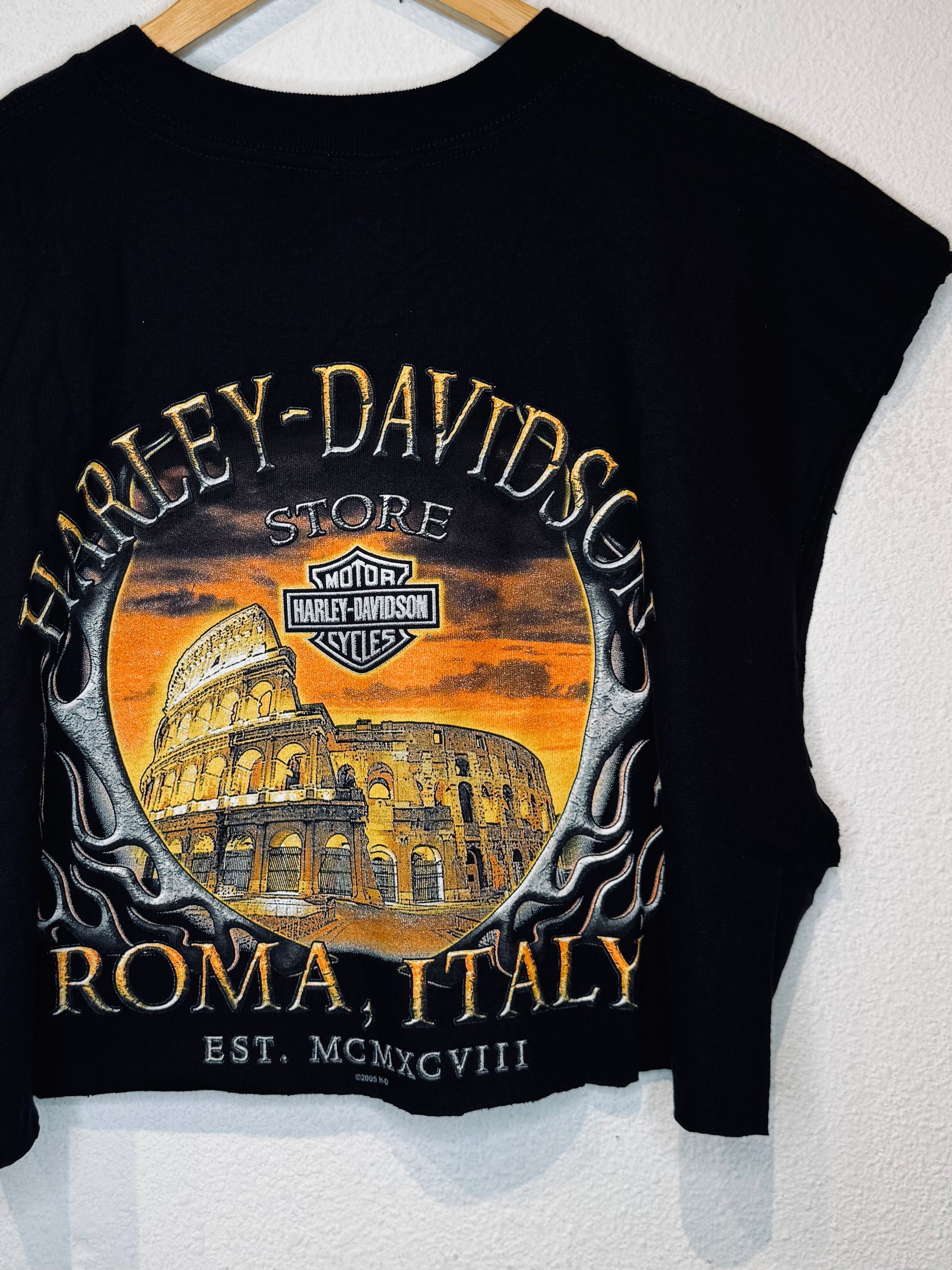 Ride to Live Harley Vintage Crop Tank
