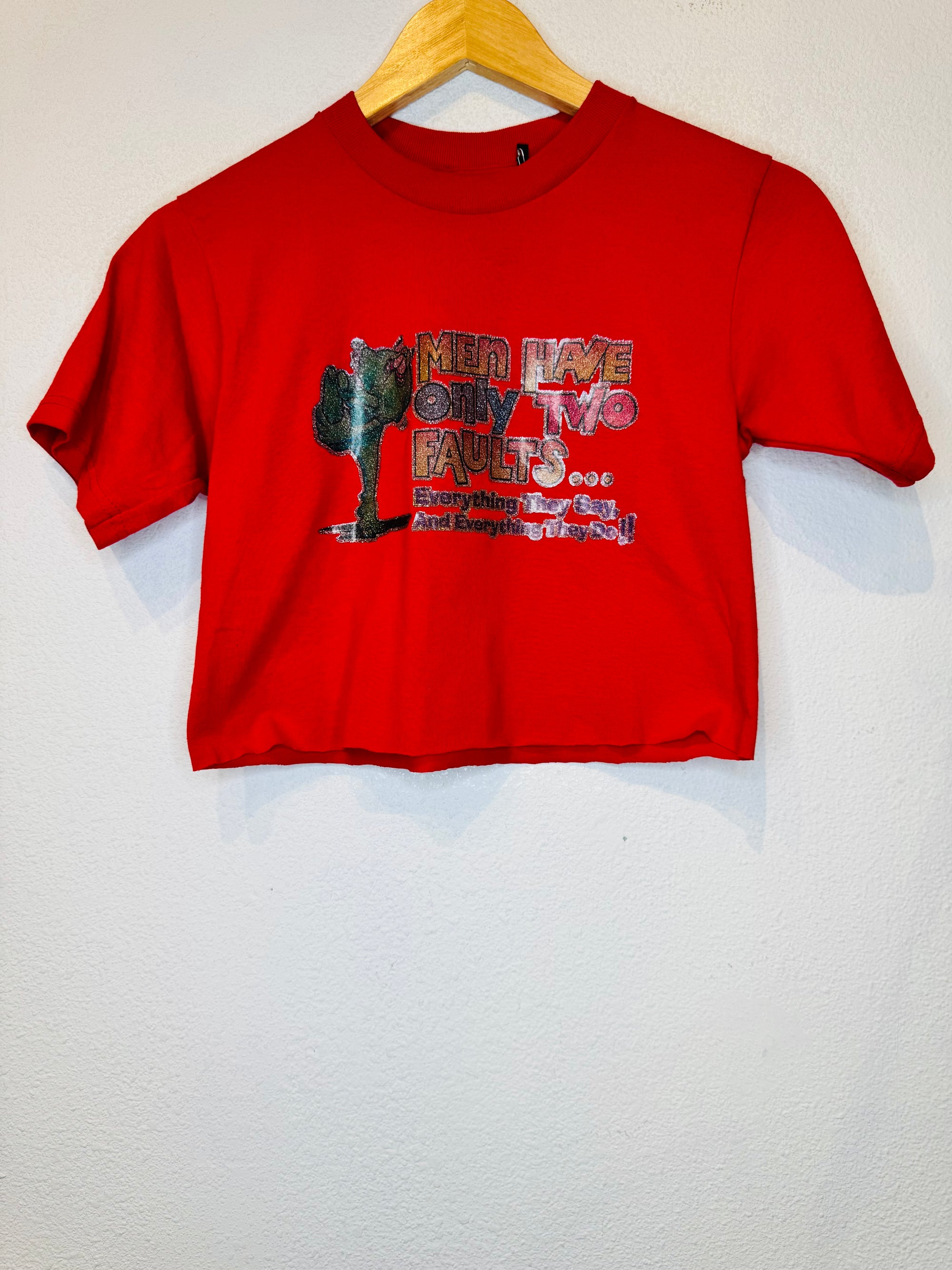 Mans Faults Vintage Crop Tee