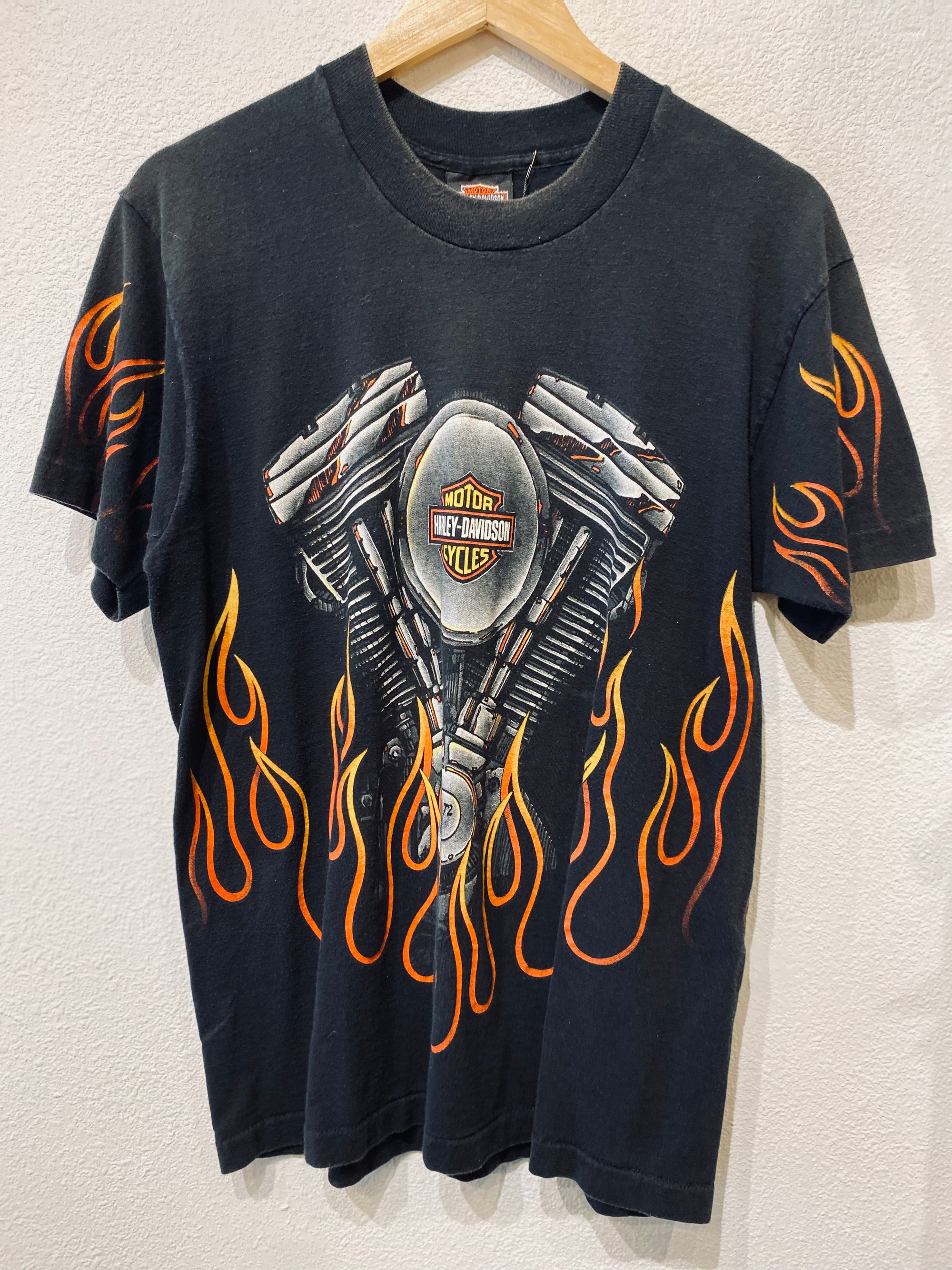 All Over Flame Harley Vintage Tee