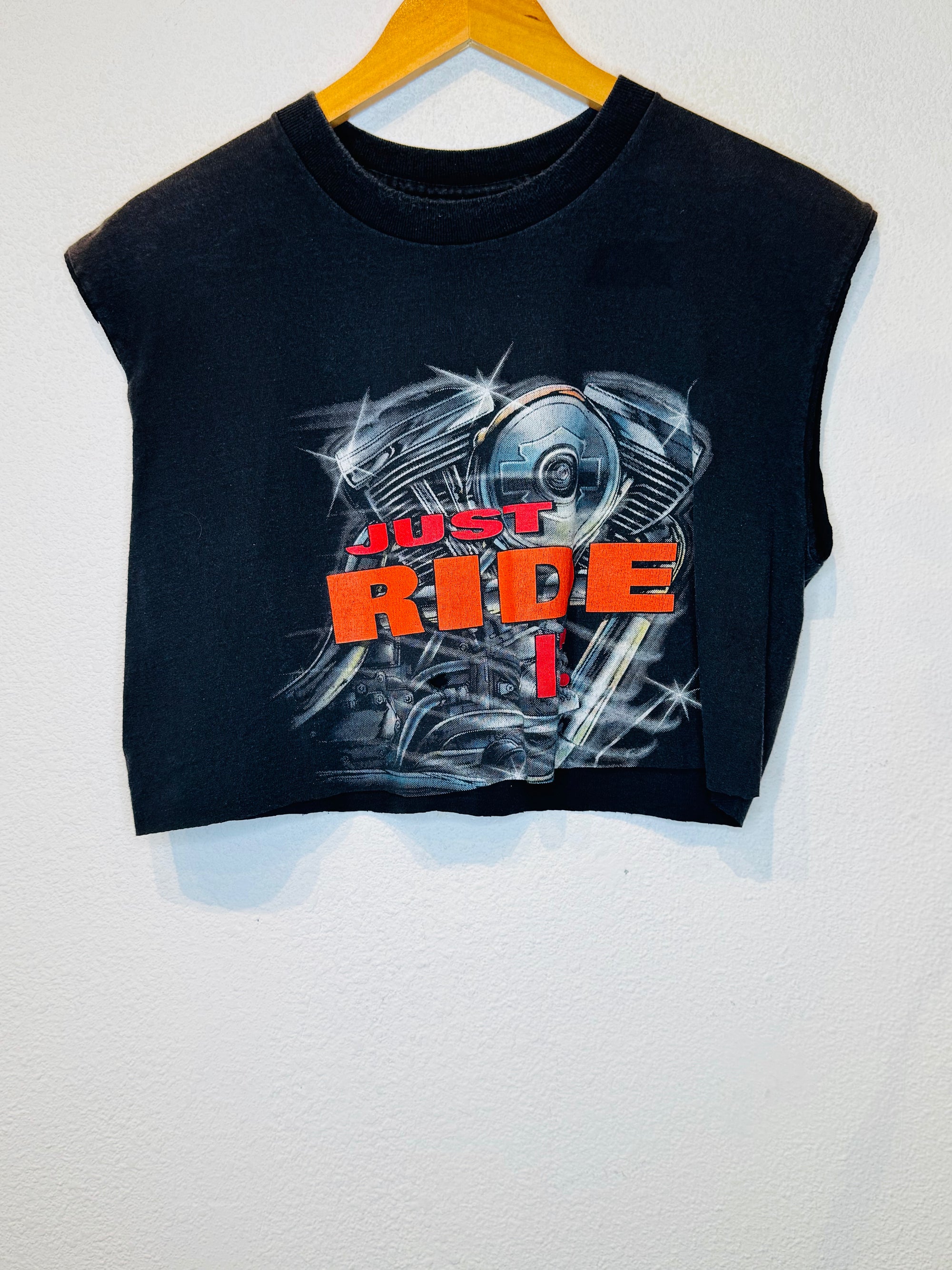 Just Ride Harley Vintage Crop Tank