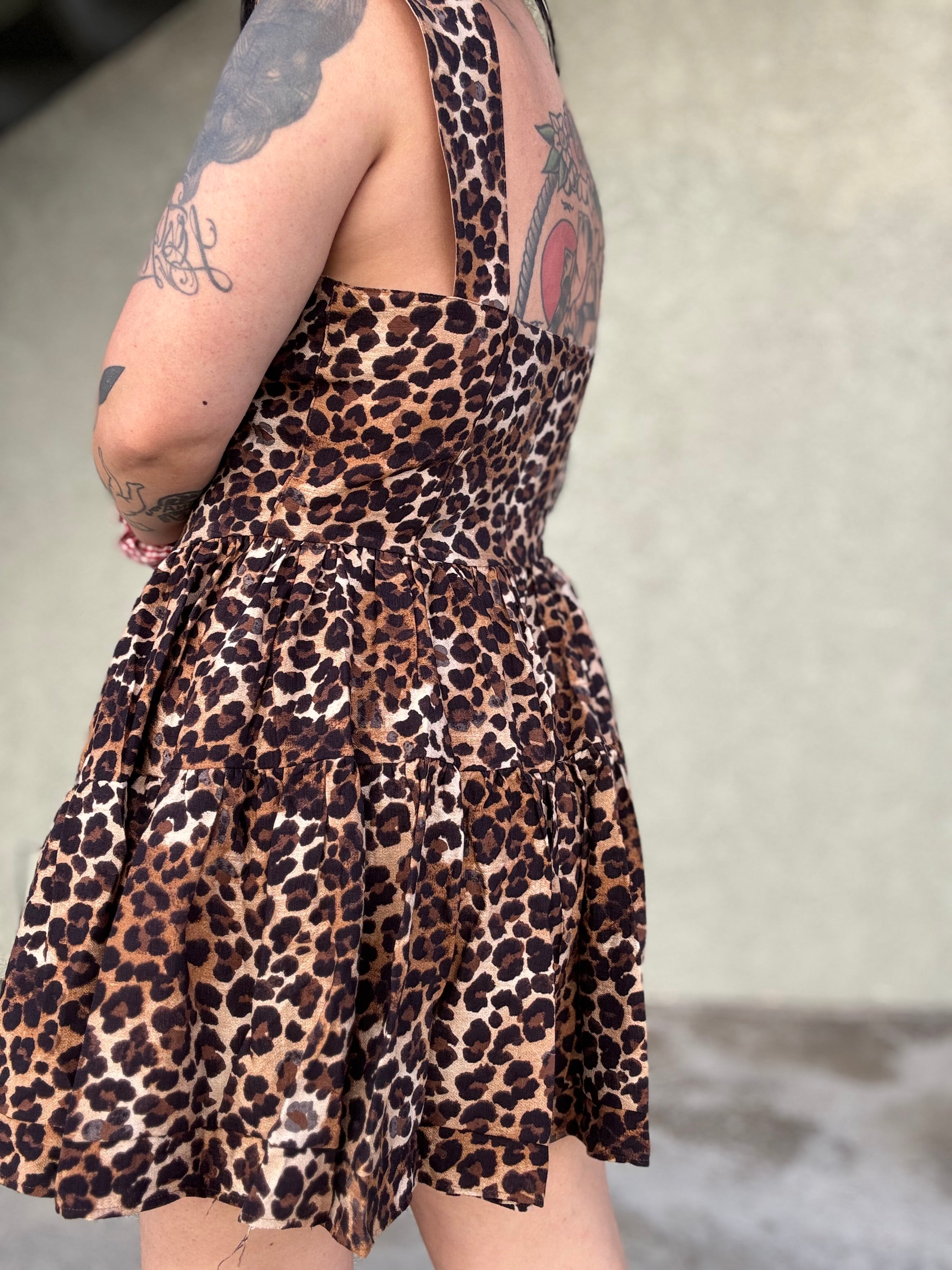 Leopard Romper Dress