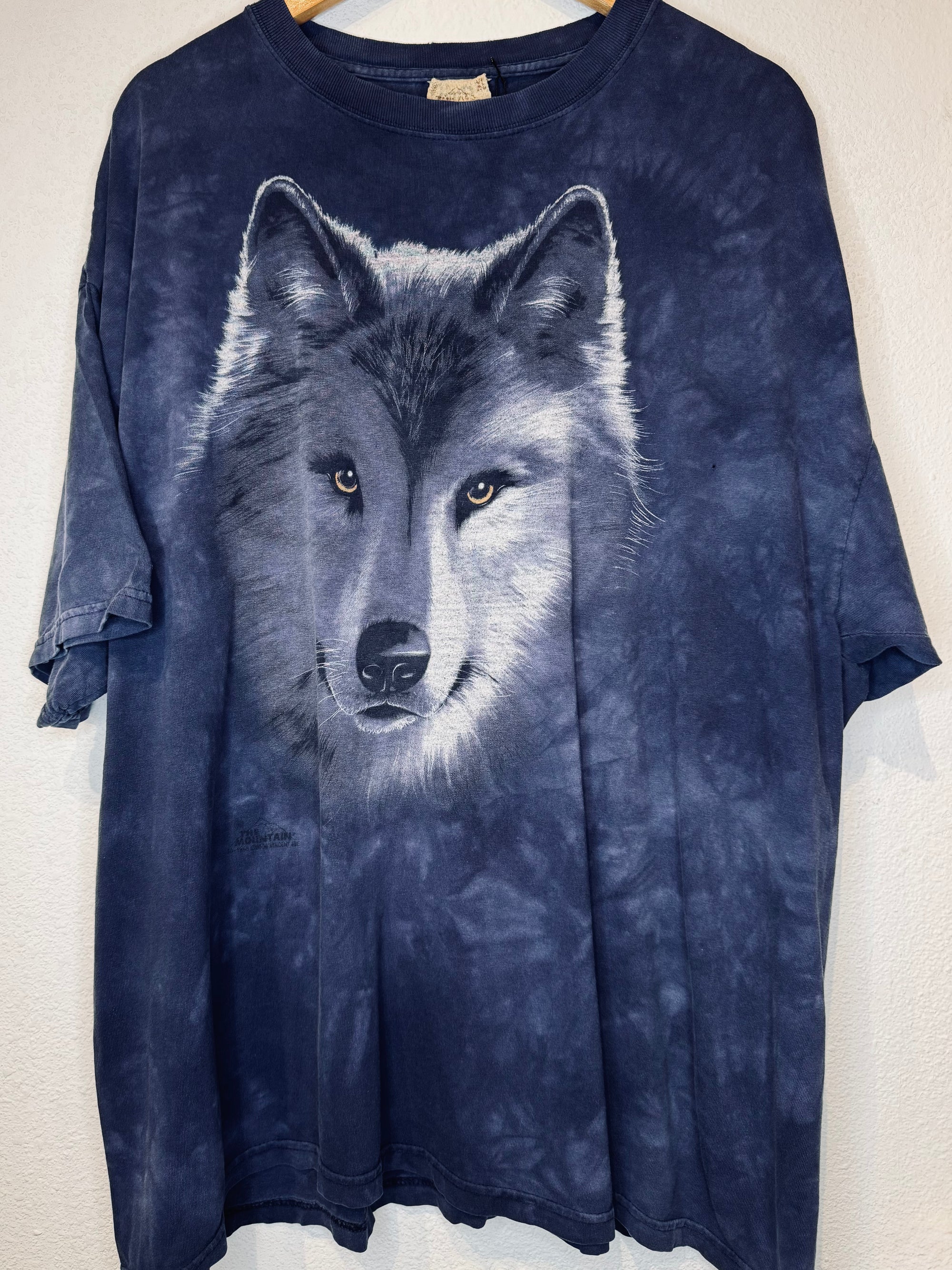 Tie Dye Wolf Vintage Tee - Burnout