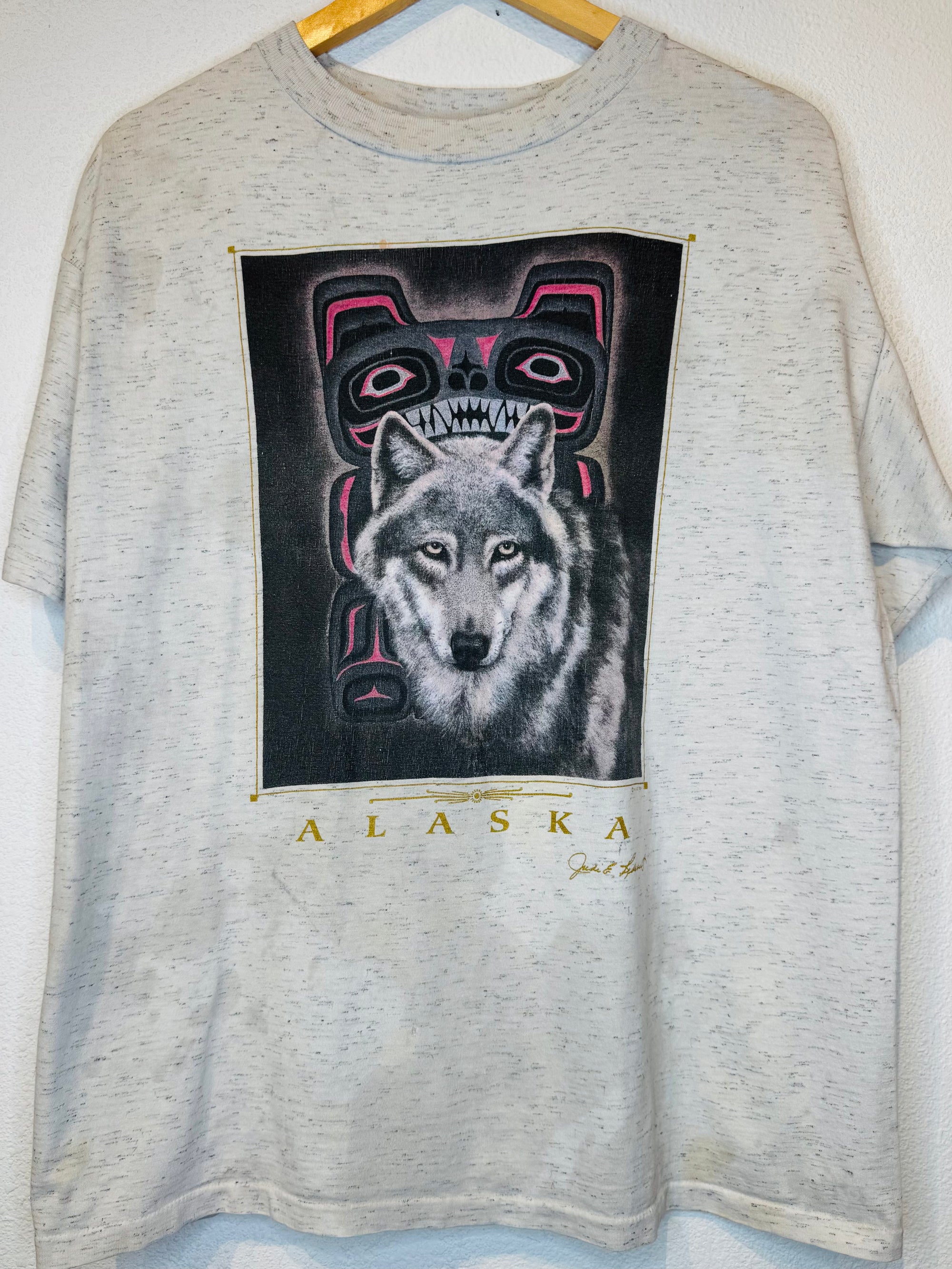 Alaska Wolf Vintage Tee - Burnout