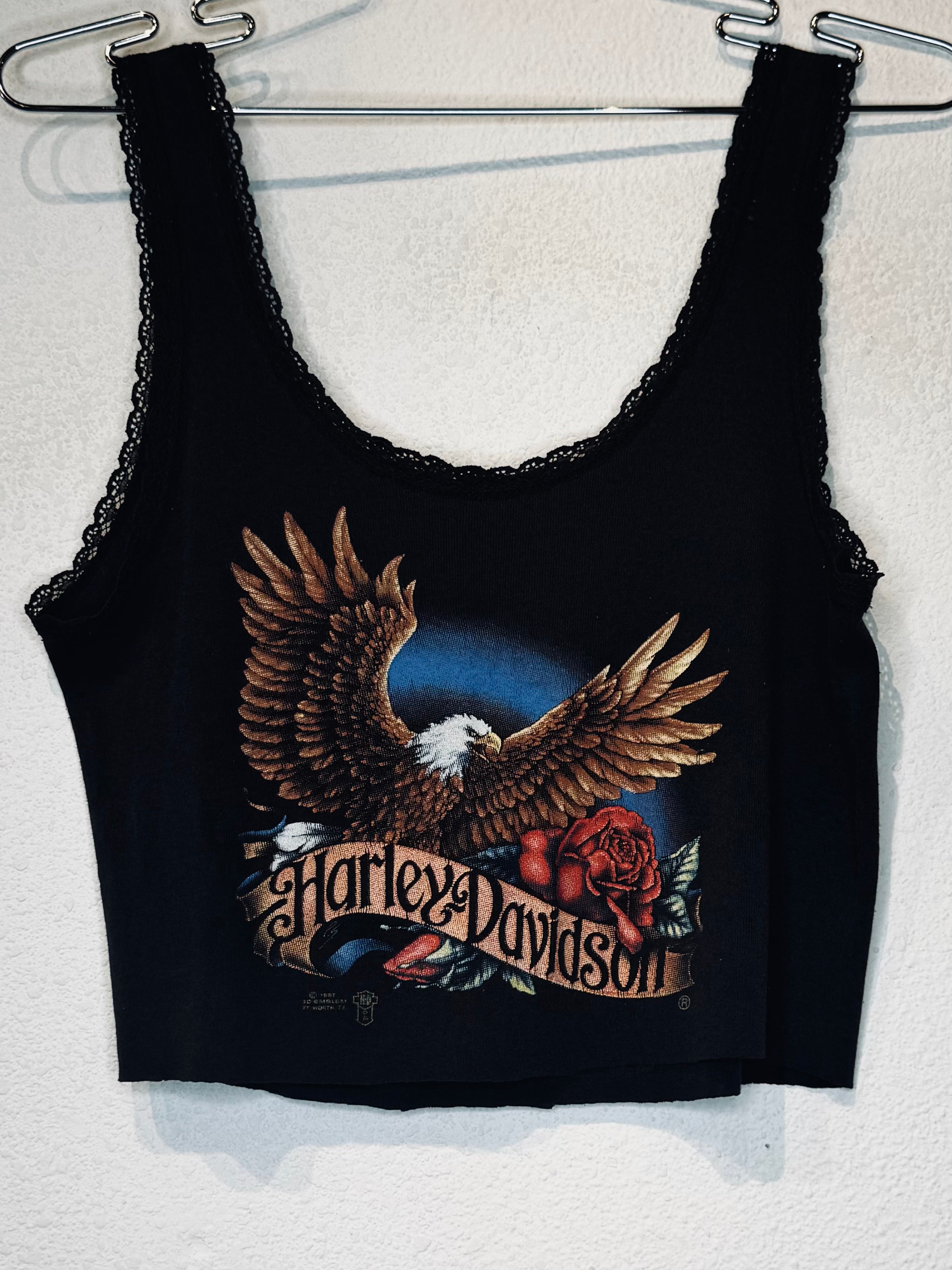 Sturgis 3D Emblem Harley Vintage Crop Tank