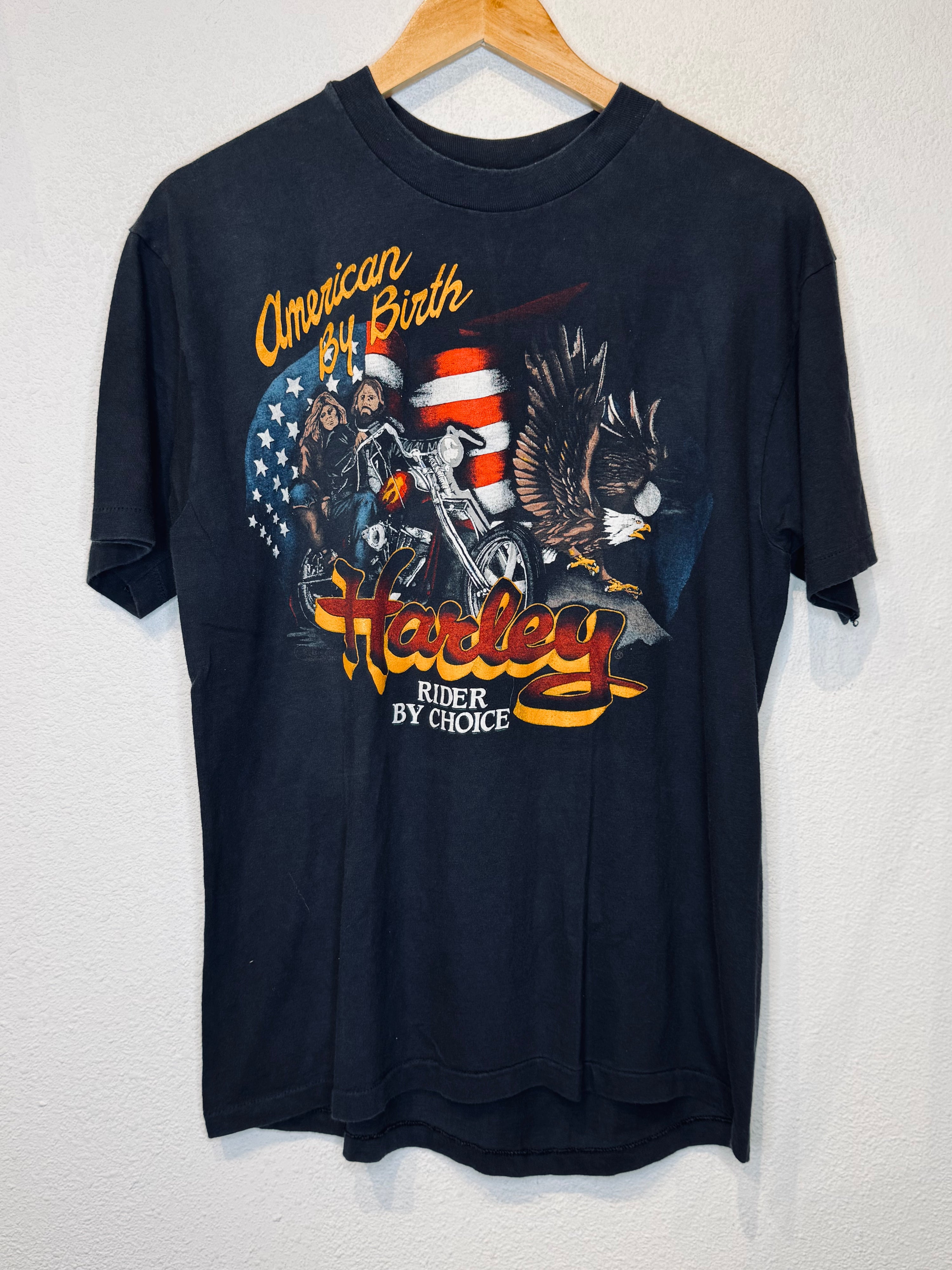 American by Birth Harley Vintage Tee