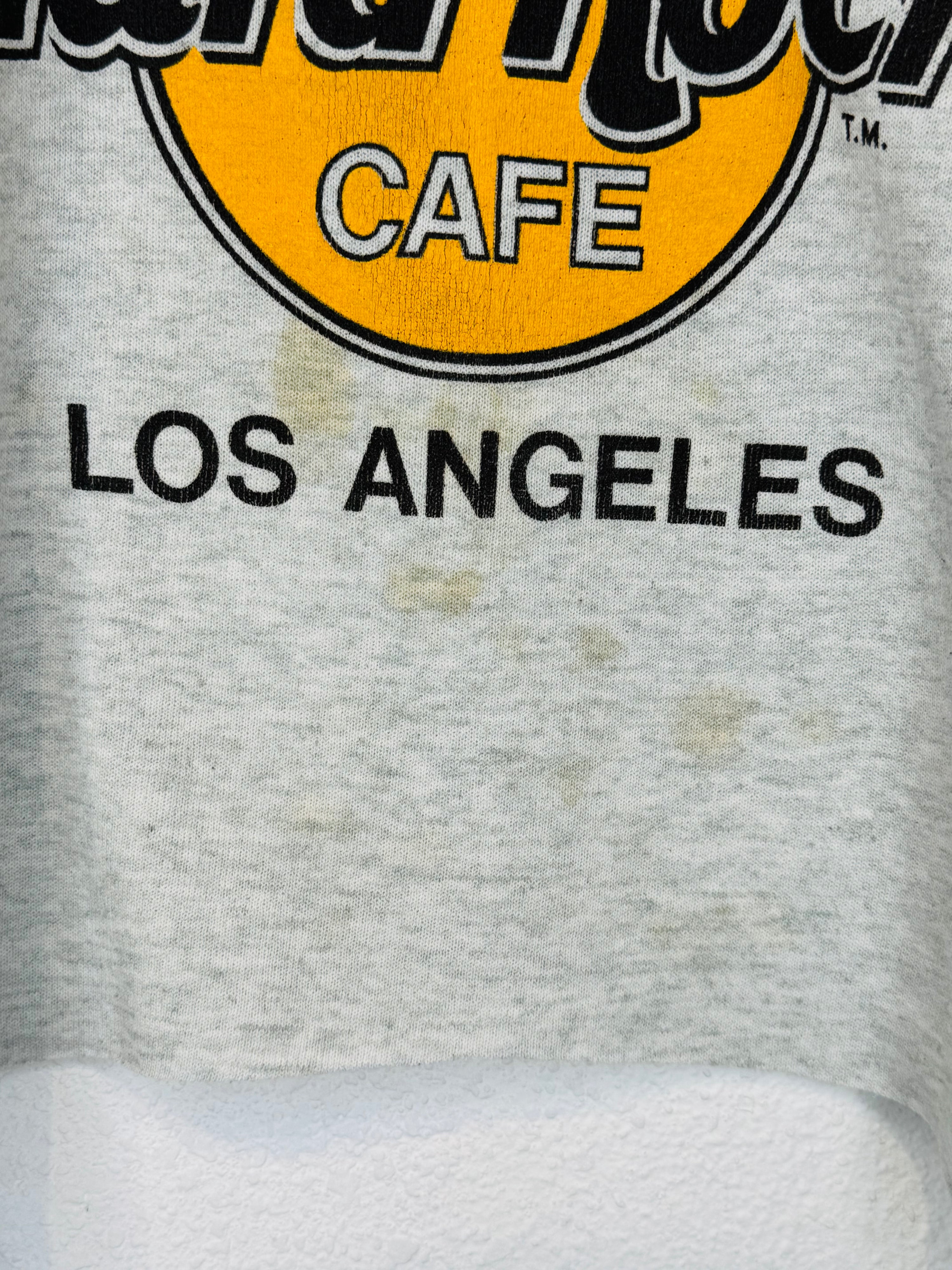 Hard Rock LA Vintage Crop Crewneck - Burnout