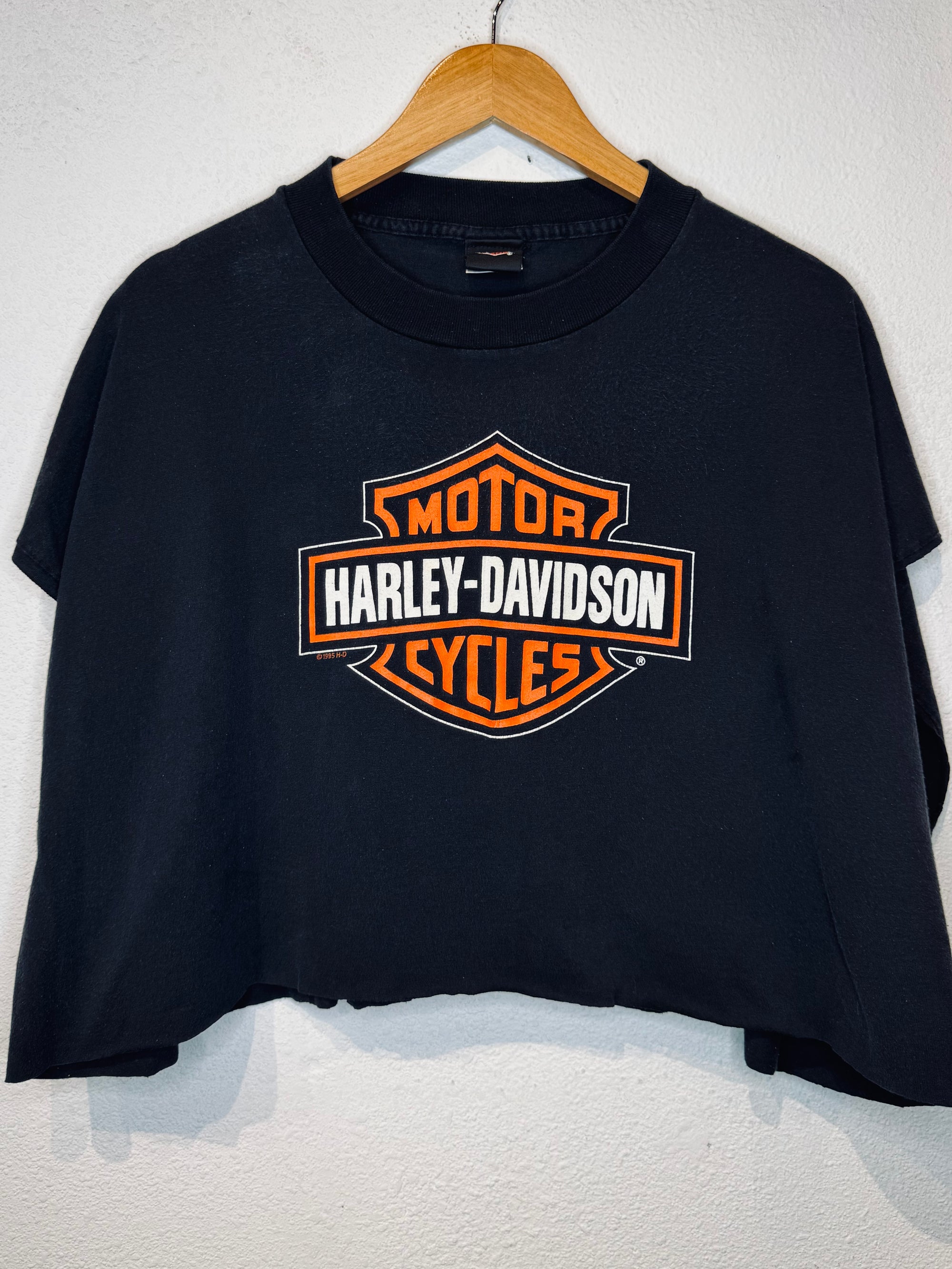Bike Week '97 Harley Vintage Crop Tank - Burnout