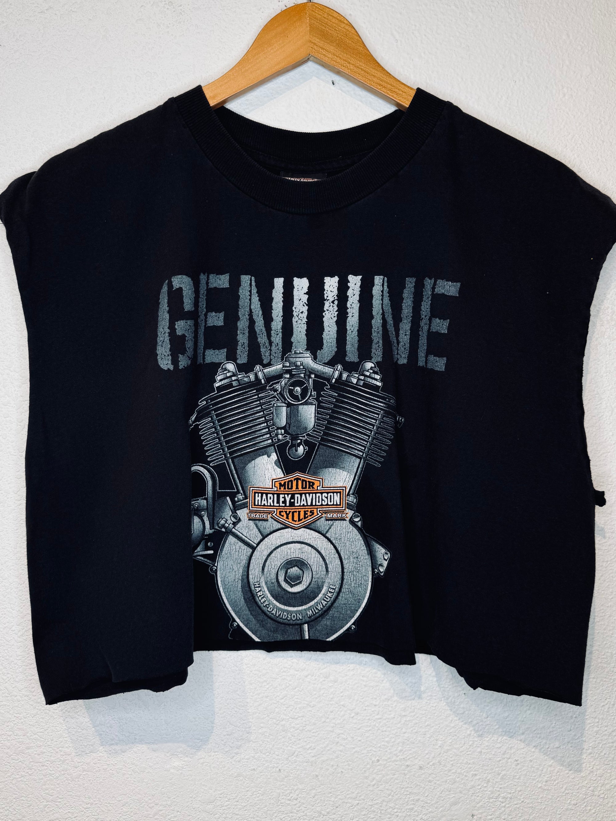 Victorville Harley Vintage Crop Tank - Burnout