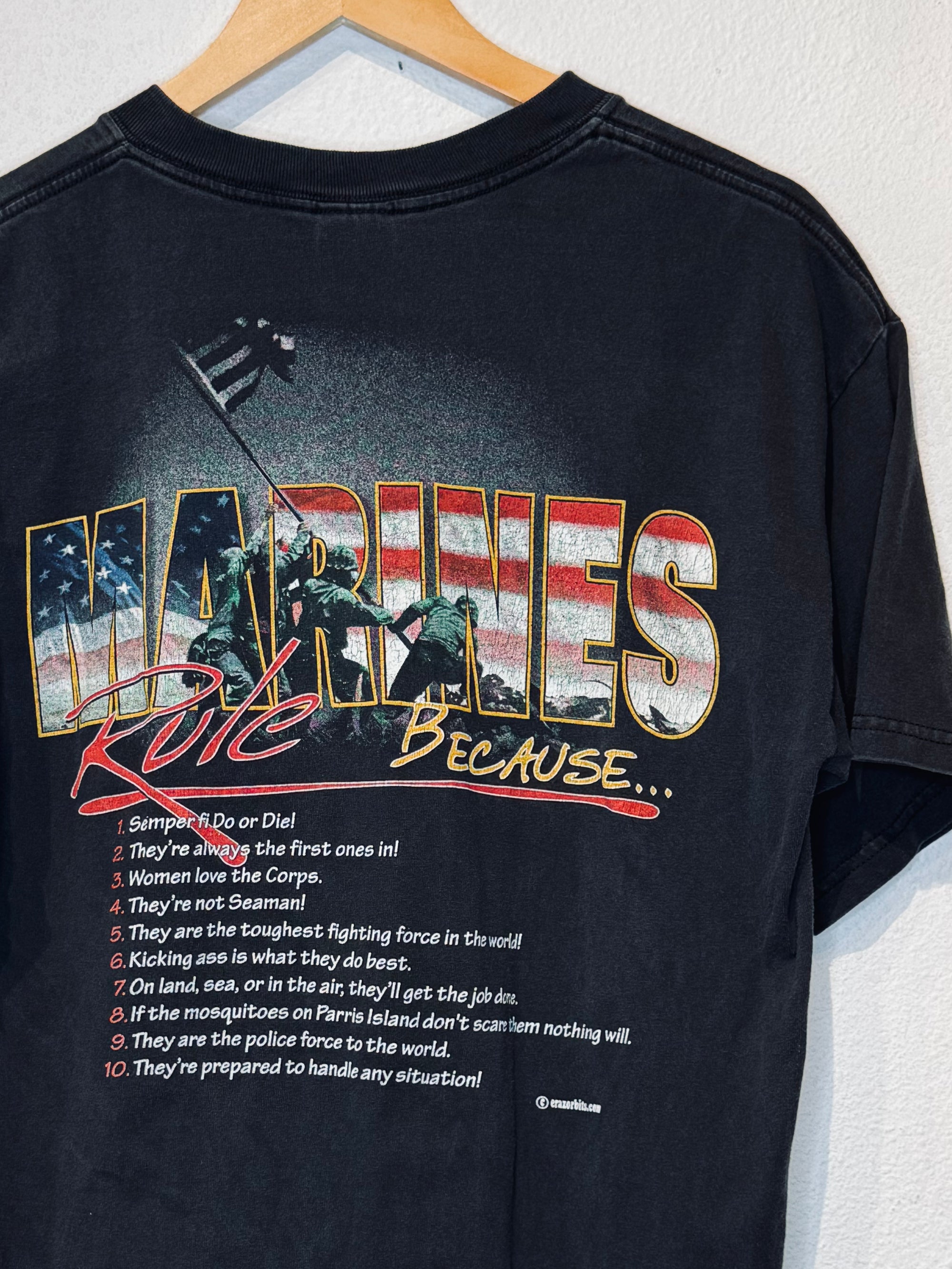 Marines Rule Vintage Tee - Burnout