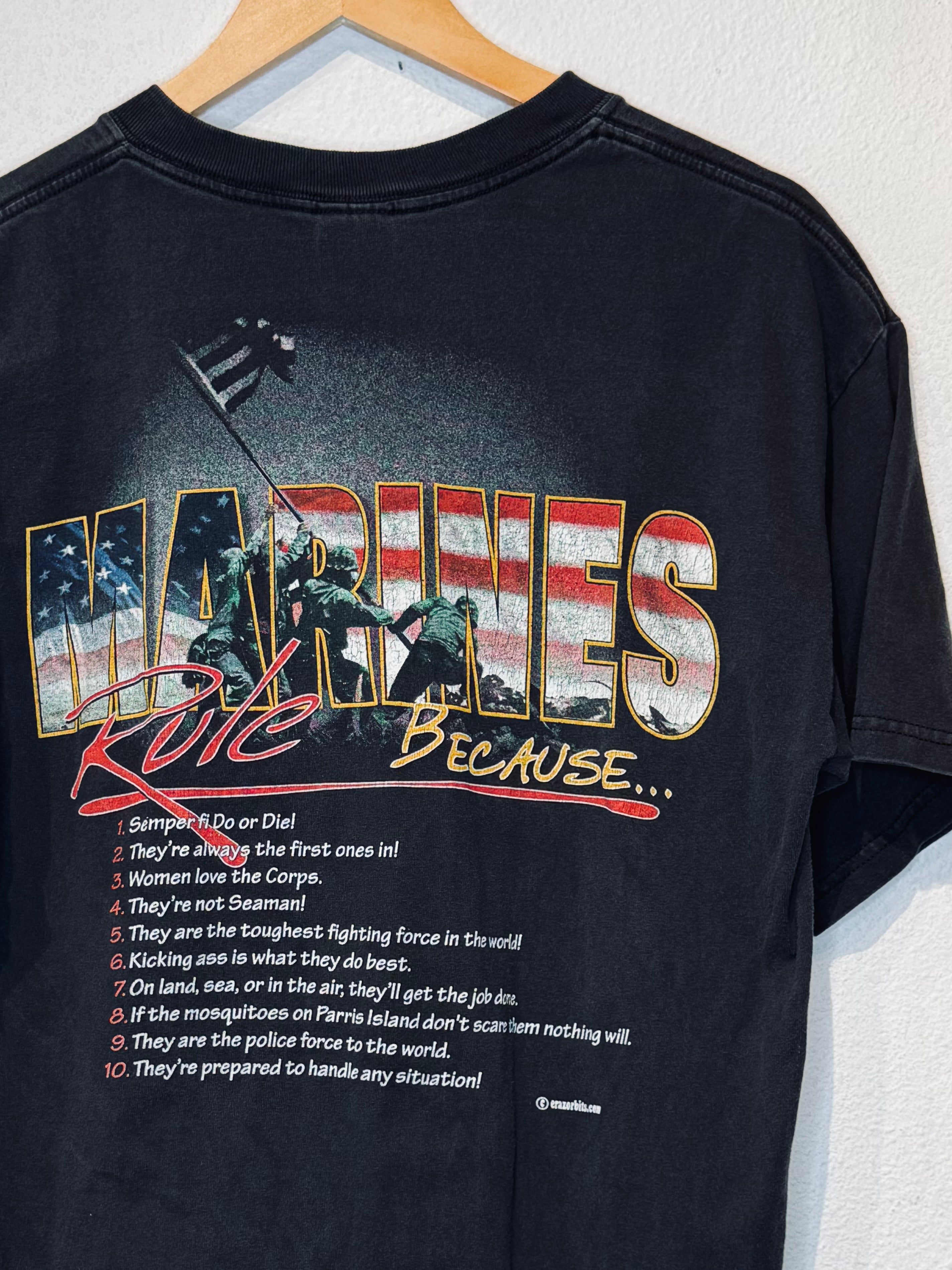 Marines Rule Vintage Tee - Burnout