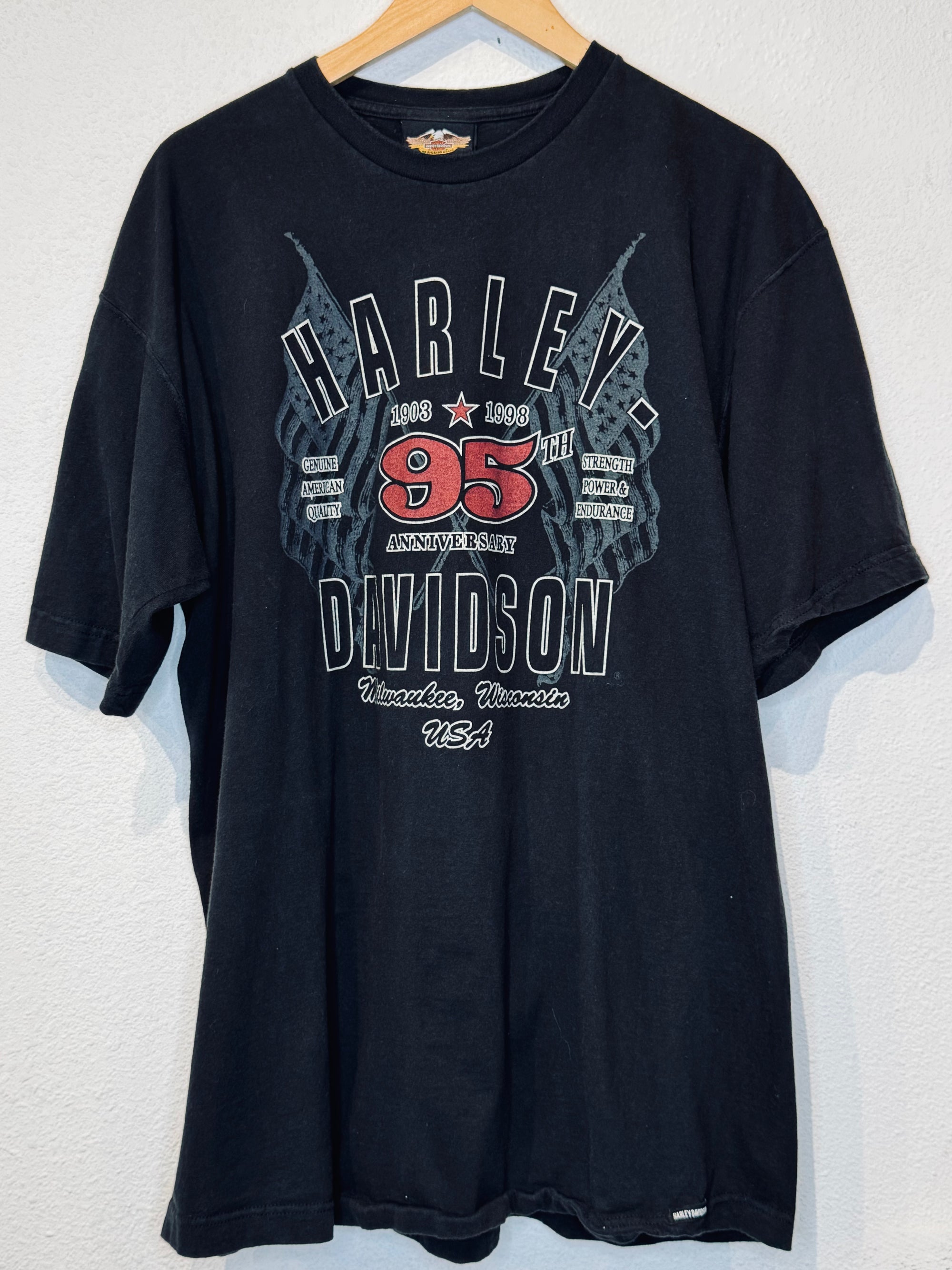 95th Anniversary Harley Vintage Tee - Burnout