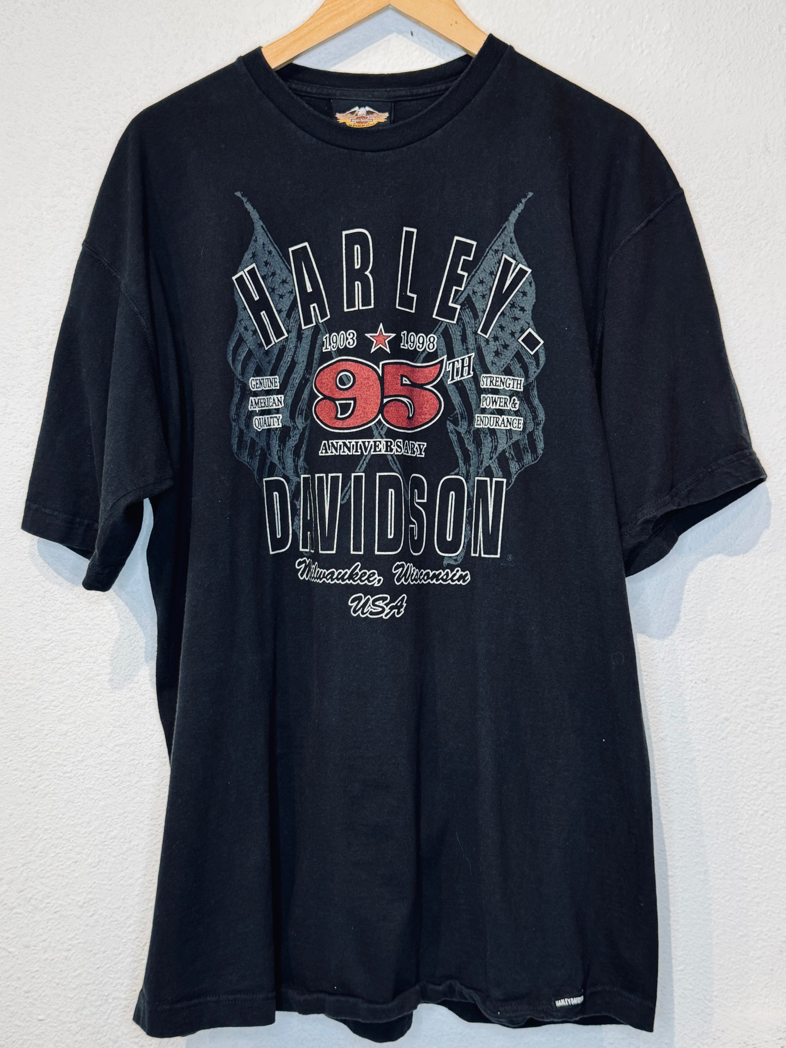 95th Anniversary Harley Vintage Tee - Burnout
