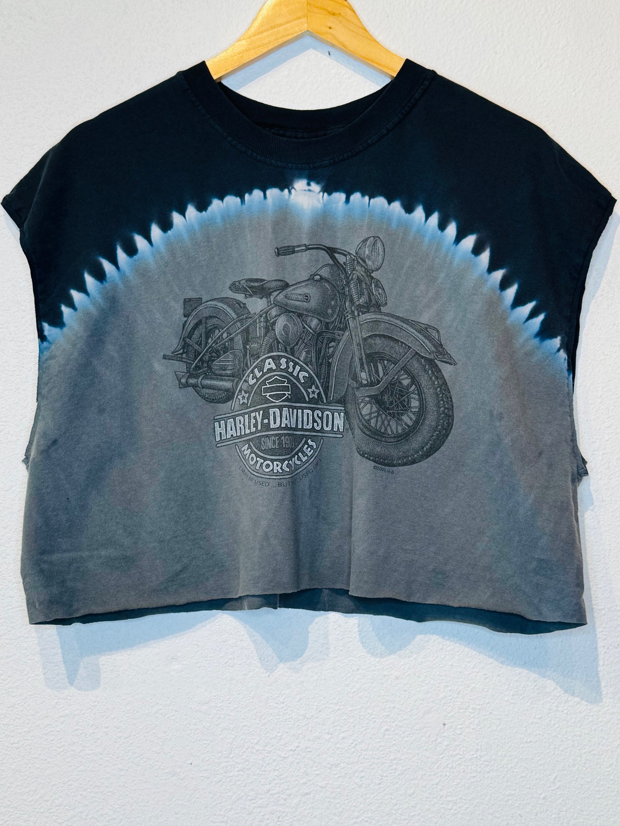 Grand Canyon Harley Vintage Crop Tank - Burnout