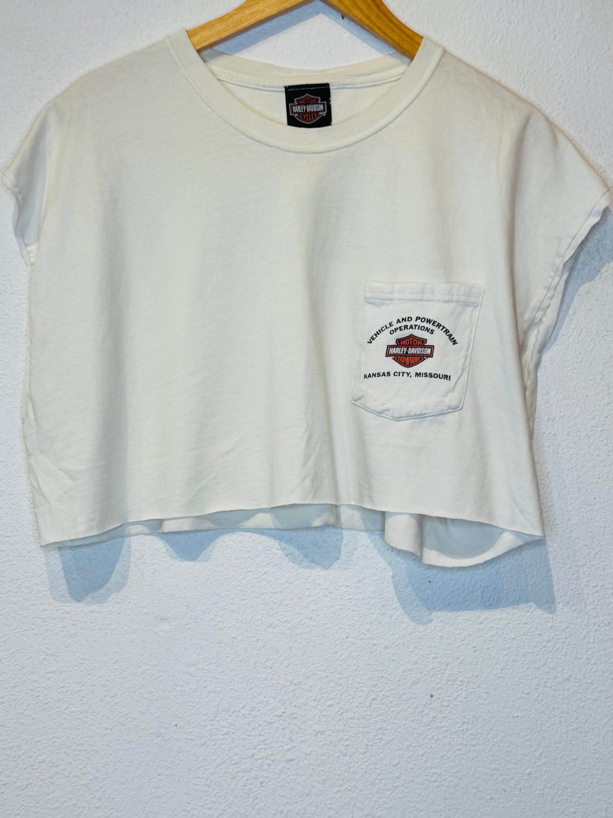 Kansas City Harley Vintage Crop Tank - Burnout