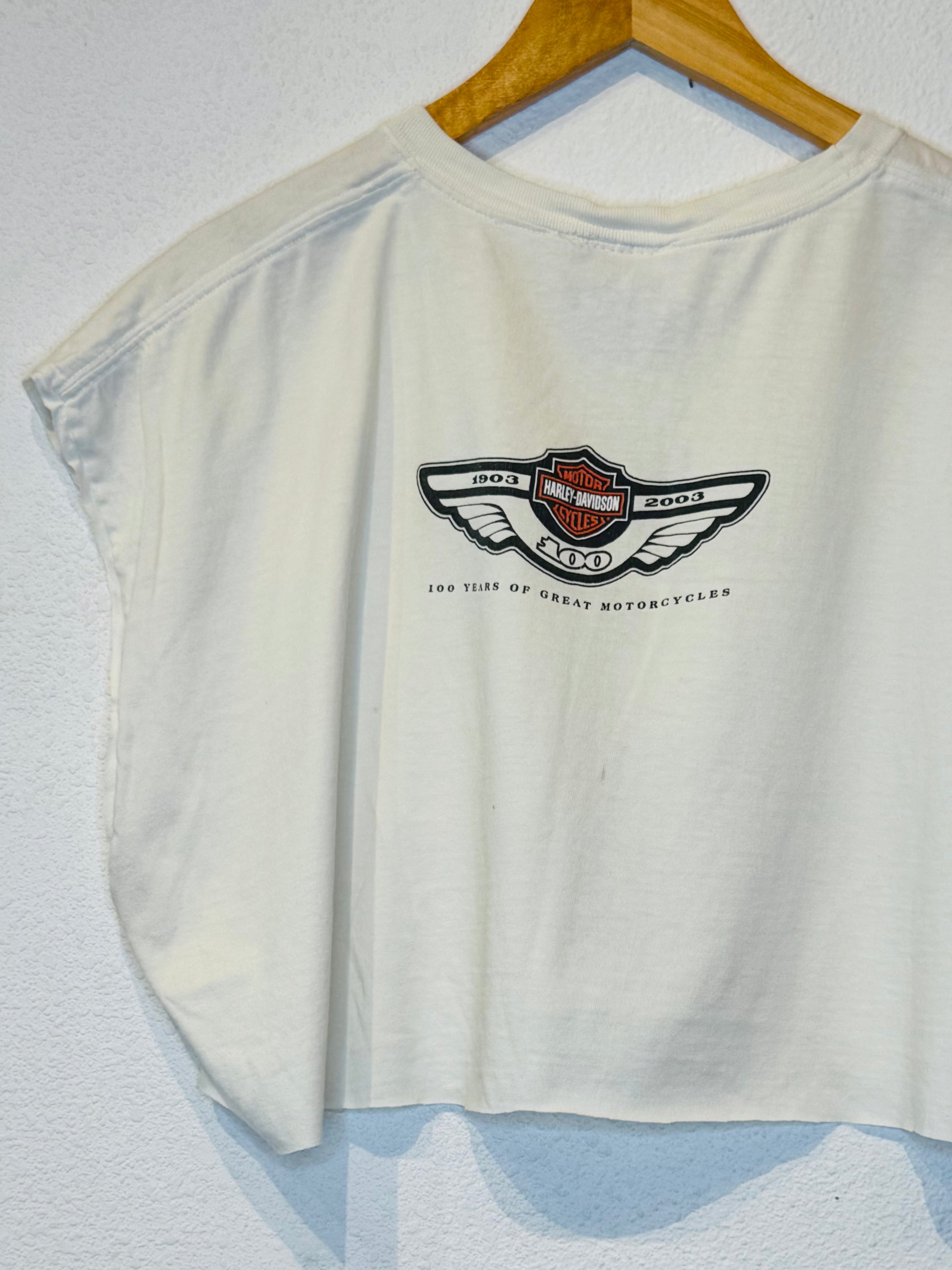 Kansas City Harley Vintage Crop Tank - Burnout
